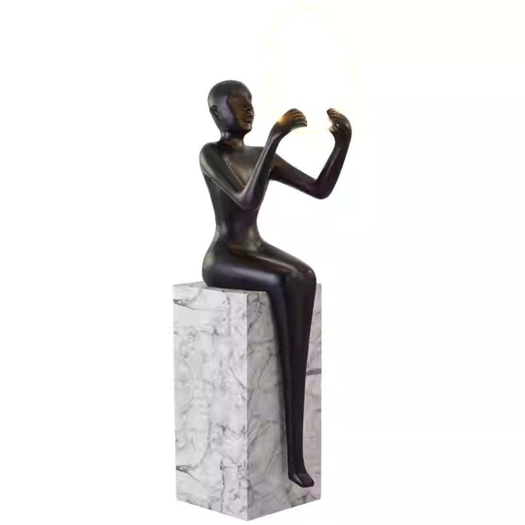 BEACON Peace Within Resin Floor Light HTD-YF118, decorative floor lamp with artistic resin design, ideal for modern living spaces.
