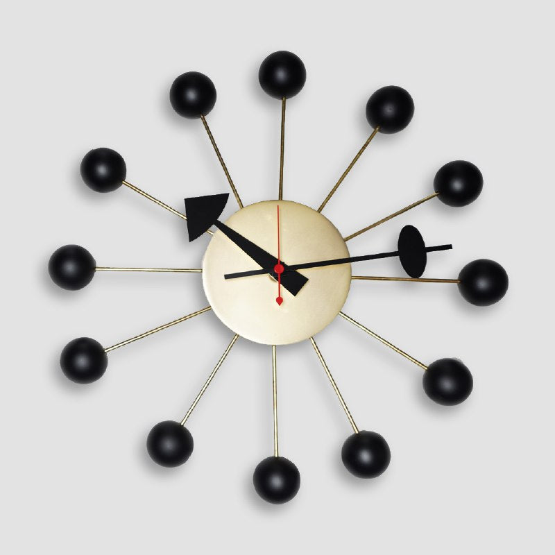 Time Wall Clock Cw09-Black & Gold -  Clocks | ساعة حائط تايم - ebarza Furniture UAE | Shop Modern Furniture in Abu Dhabi & Dubai - مفروشات ايبازرا في الامارات | تسوق اثاث عصري وديكورات مميزة في دبي وابوظبي