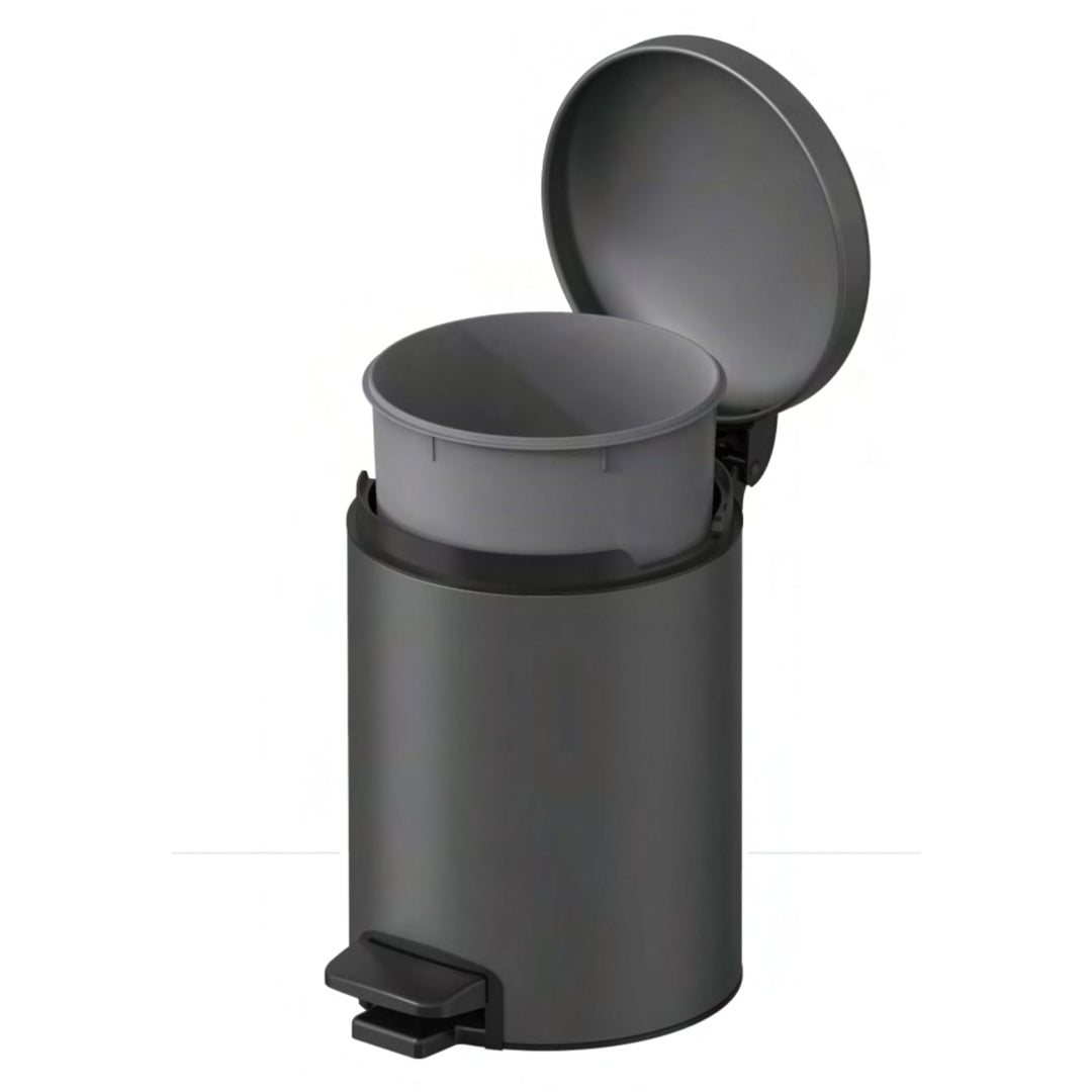 Pink BEACON pedal trash bin JH-8854-PINK with foot pedal and lid for easy waste disposal.