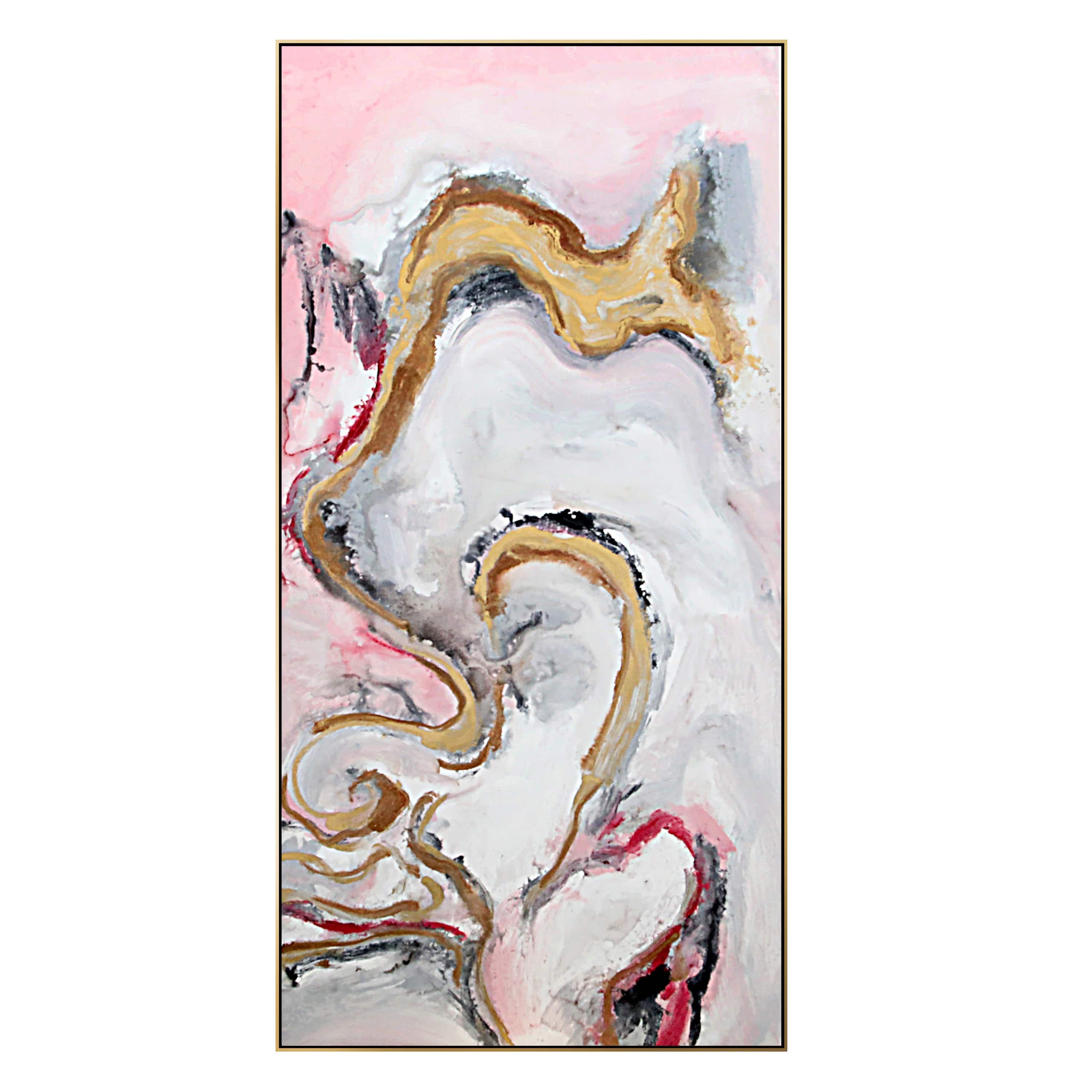 Pink Soul Hand Painted Art Painting With Frame 160X80 Cm Soap0106 -  Paintings | 160X80 لوحة فنية مرسومة باليد بإطار سم - ebarza Furniture UAE | Shop Modern Furniture in Abu Dhabi & Dubai - مفروشات ايبازرا في الامارات | تسوق اثاث عصري وديكورات مميزة في دبي وابوظبي