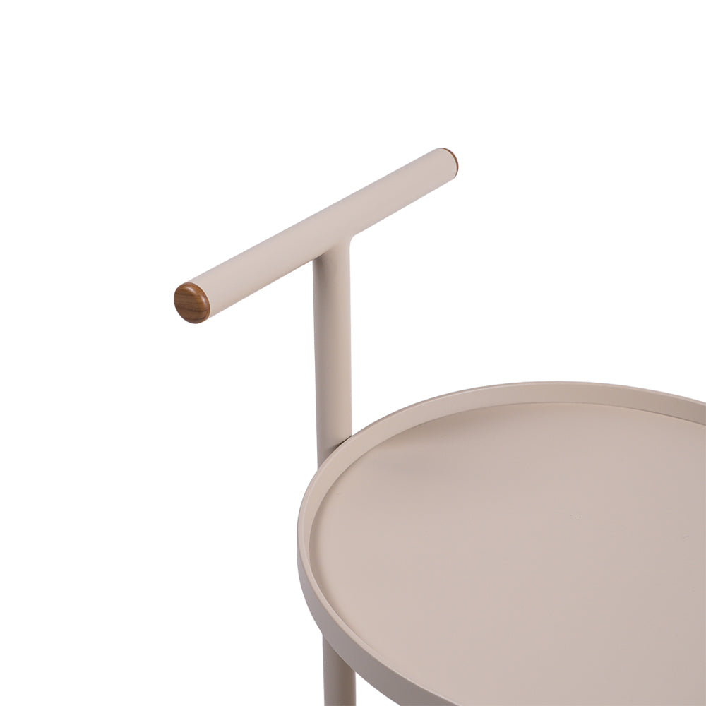 BEACON pipe bar cart KT8503N42ALU trolley with metal frame and wheels, featuring a sleek industrial design for versatile use.