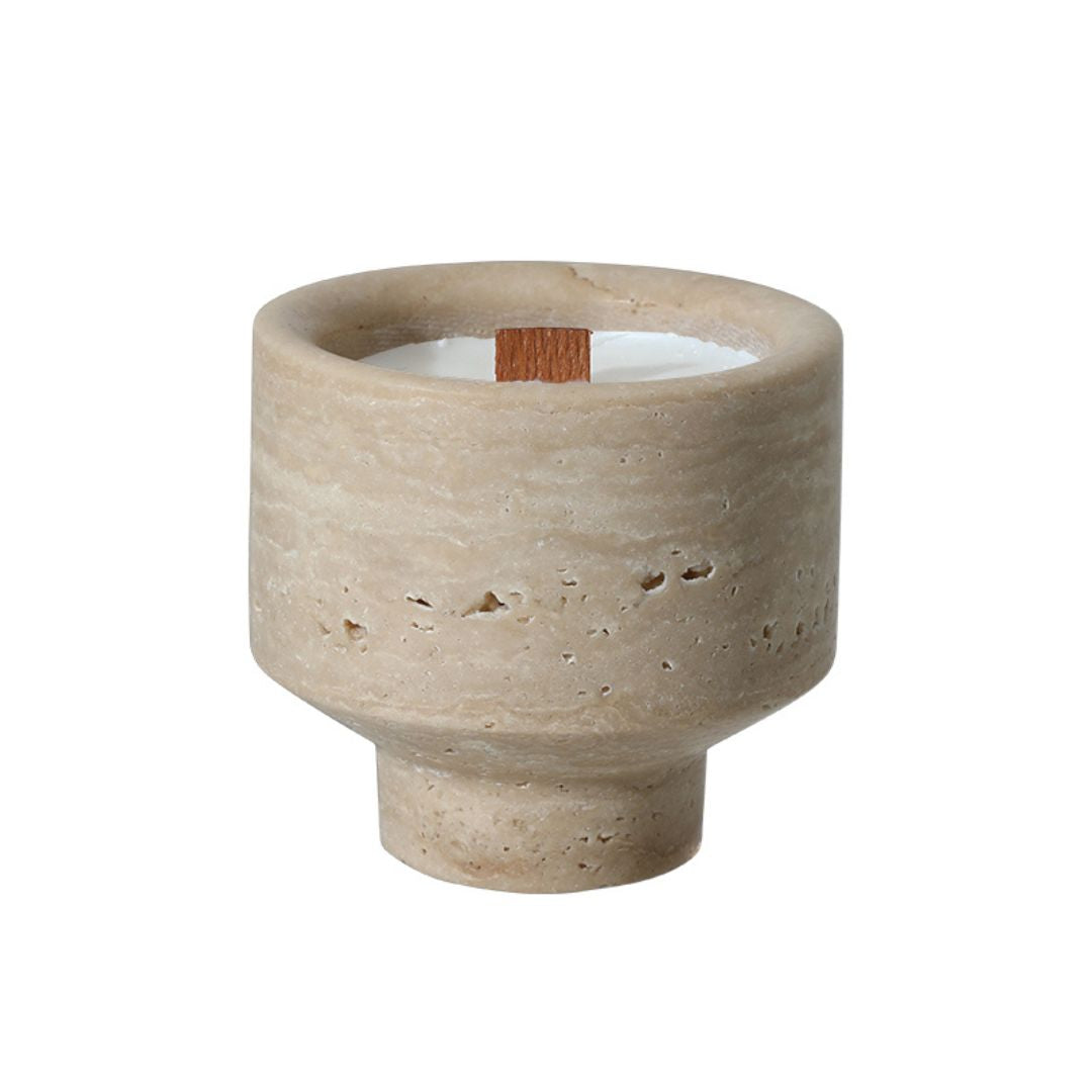 Plateau Natural Stone Candle Cup FF-T25016 -  Candles - ebarza Furniture UAE | Shop Modern Furniture in Abu Dhabi & Dubai - مفروشات ايبازرا في الامارات | تسوق اثاث عصري وديكورات مميزة في دبي وابوظبي