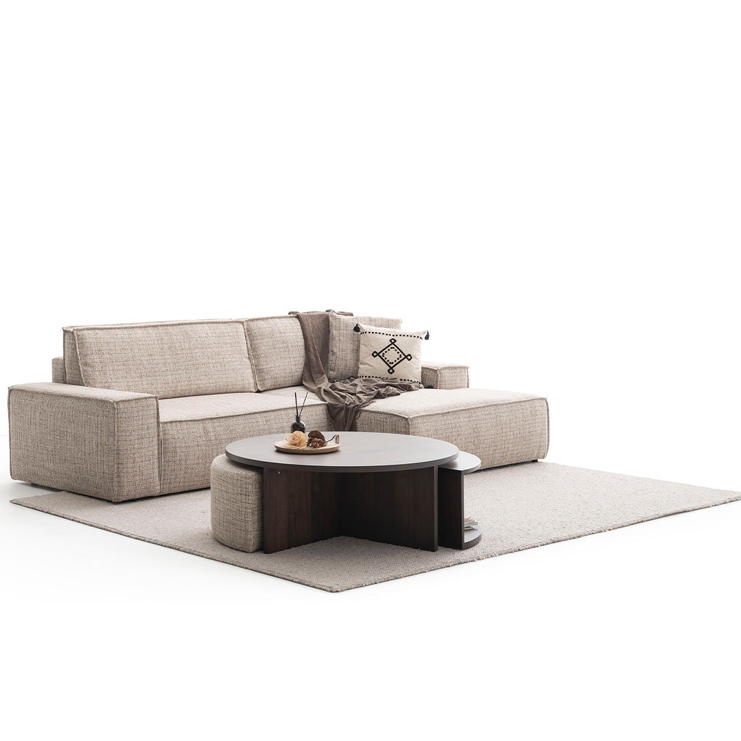YOL LIVING POLA Relax Sofa in neutral fabric with plush cushions and modern design, ideal for living room seating.