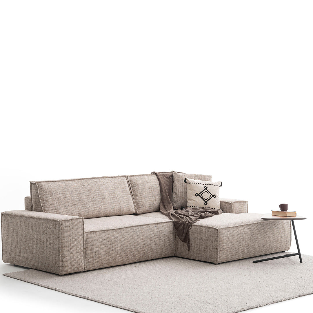 YOL LIVING POLA Relax Sofa with plush cushions and modern design, featuring a soft fabric upholstery in a cozy living room setting.