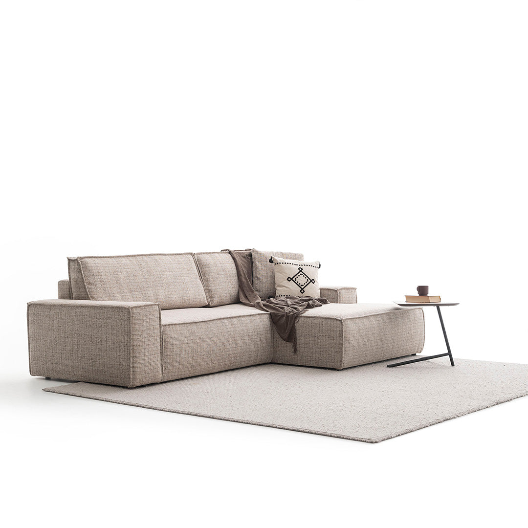 YOL LIVING POLA Relax sofa in neutral fabric with plush cushions and modern design, ideal for living room comfort.