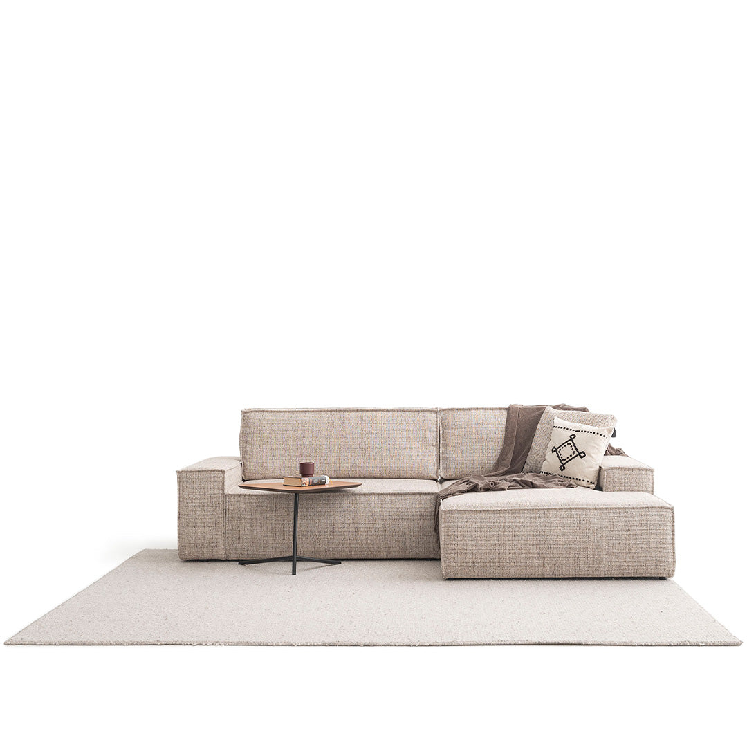 YOL LIVING POLA Relax Sofa in neutral fabric with plush cushions, modern design, and wooden legs.