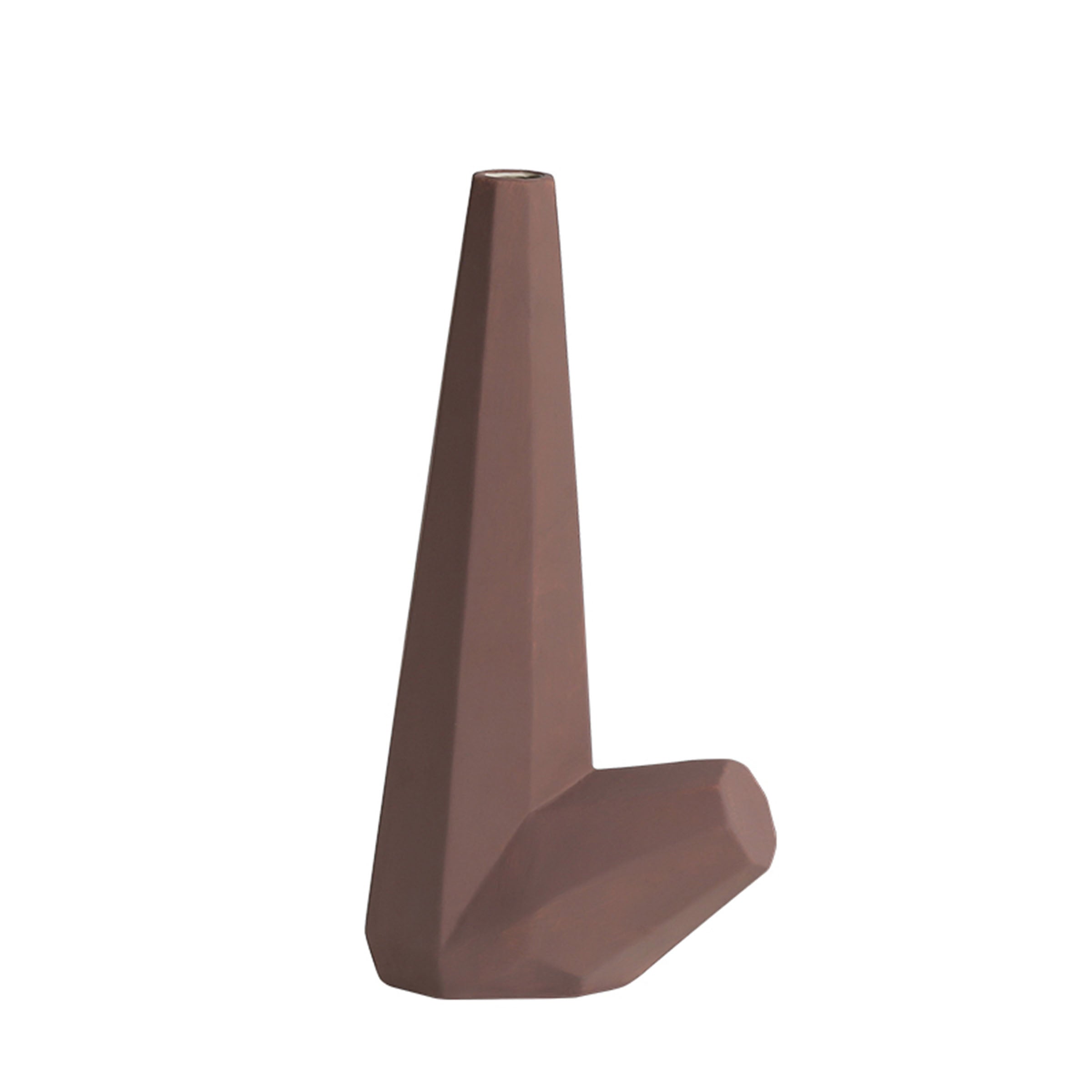 BEACON Polygon Vase FD-D23017, geometric design with a glossy finish, ideal for decorative floral arrangements.