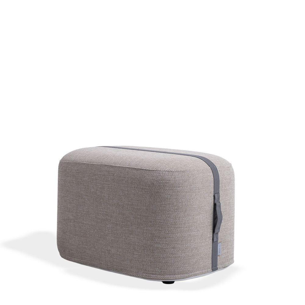 Large BEACON POOF Ribbon Stool KC8806N14FAB pouf with colorful fabric and cylindrical shape, suitable for seating or decoration.
