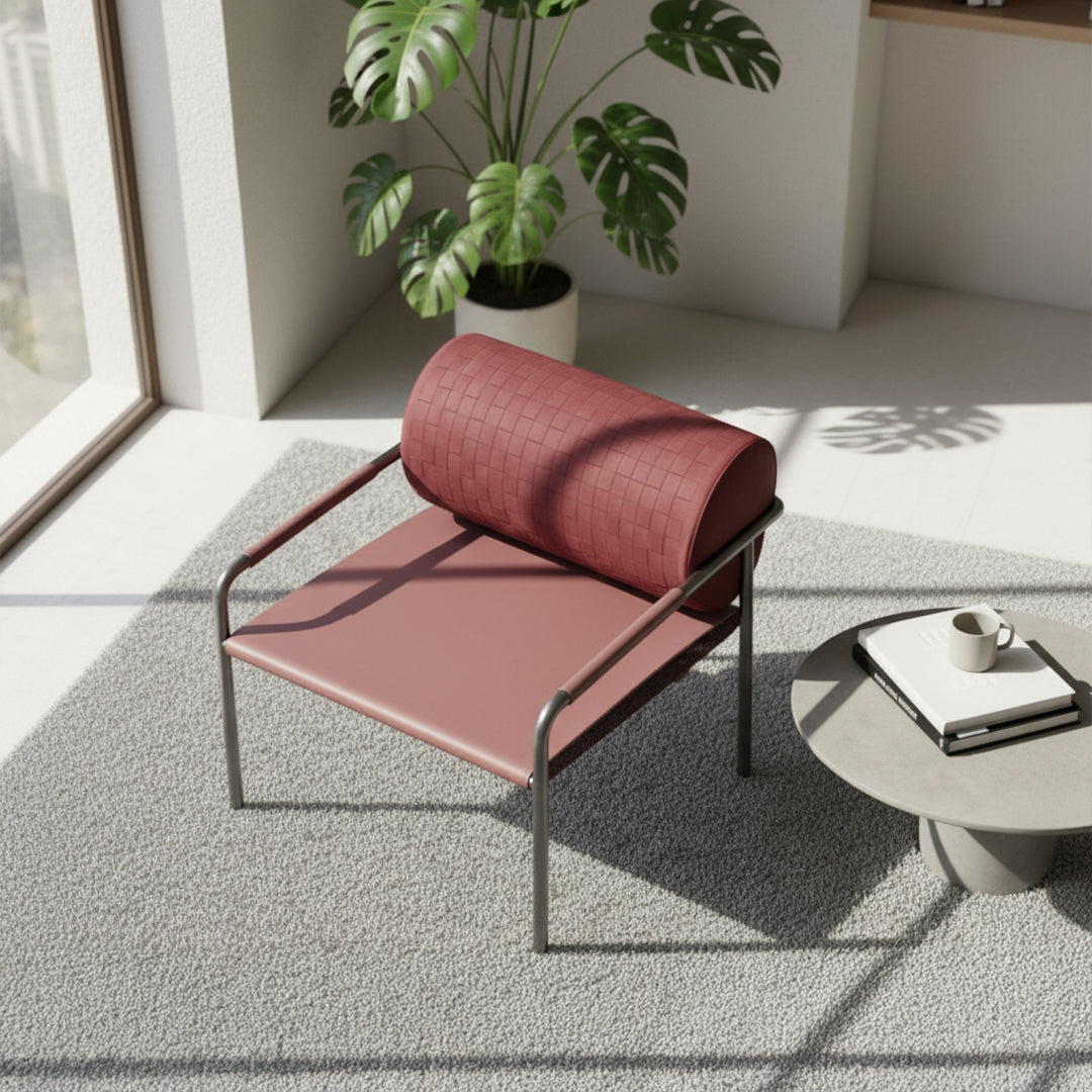 BEACON armchair PS-A149 with plush fabric and modern design, shown in a cozy living room setting.