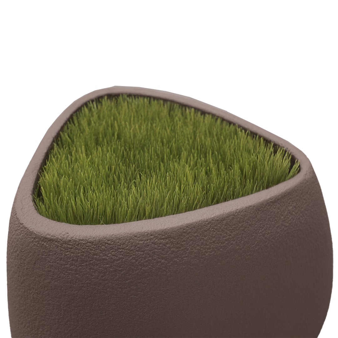 Pre-order 35 Days Delivery - Set Of 3 Outdoor/Indoor Fiberglass Concrete Planter Box Xk-8177A+B+C - Coffee Brown -  Planter Boxes - ebarza Furniture UAE | Shop Modern Furniture in Abu Dhabi & Dubai - مفروشات ايبازرا في الامارات | تسوق اثاث عصري وديكورات مميزة في دبي وابوظبي