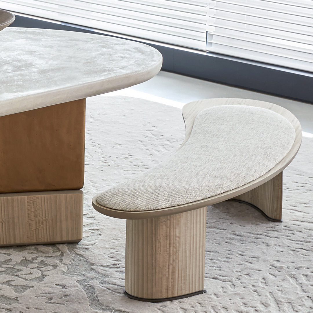 BEACON Grandeur marble and veneer dining table with sleek rectangular design, ideal for modern dining room settings.