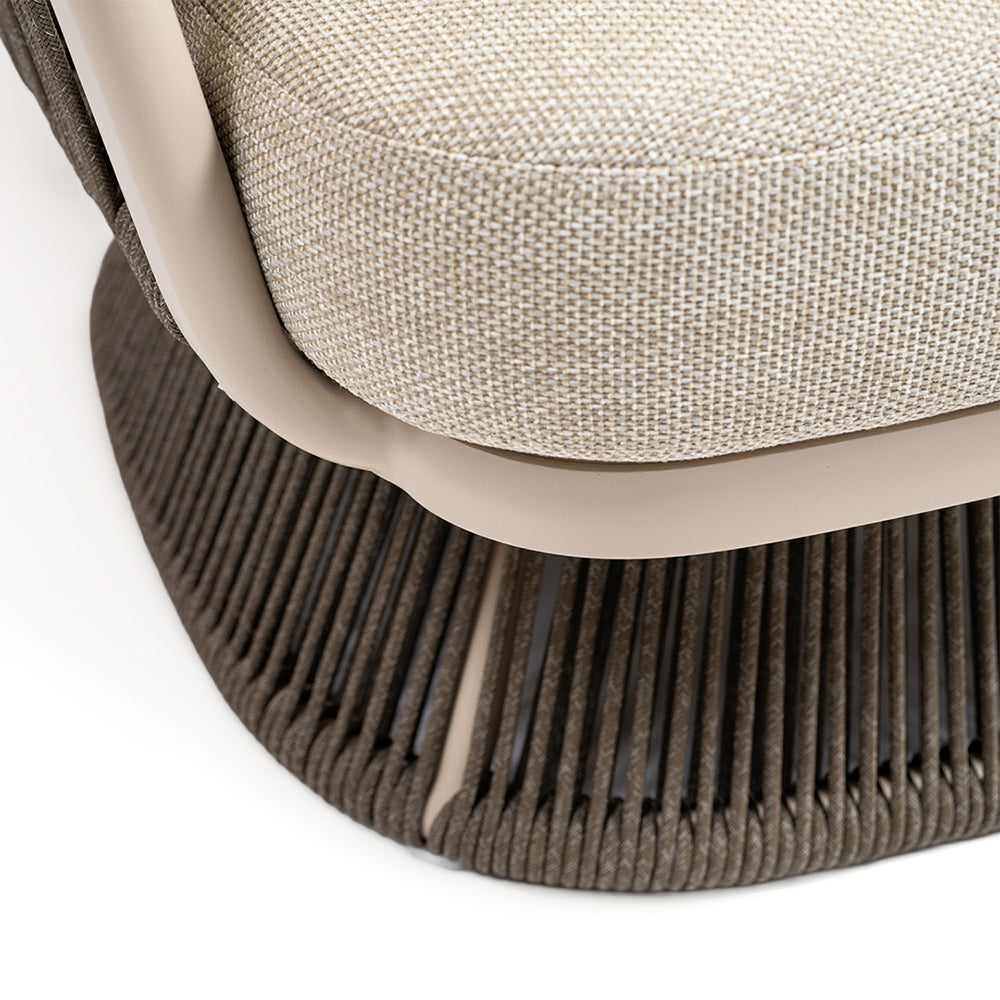 BEACON Marrakech swivel lounge armchair with seat and back cushions, modern design, perfect for stylish living spaces.