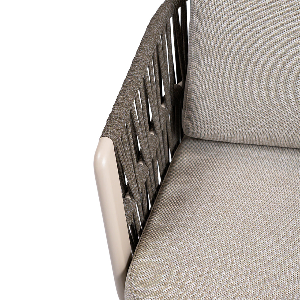 BEACON Marrakech swivel lounge armchair with seat and back cushions, modern design and plush comfort.