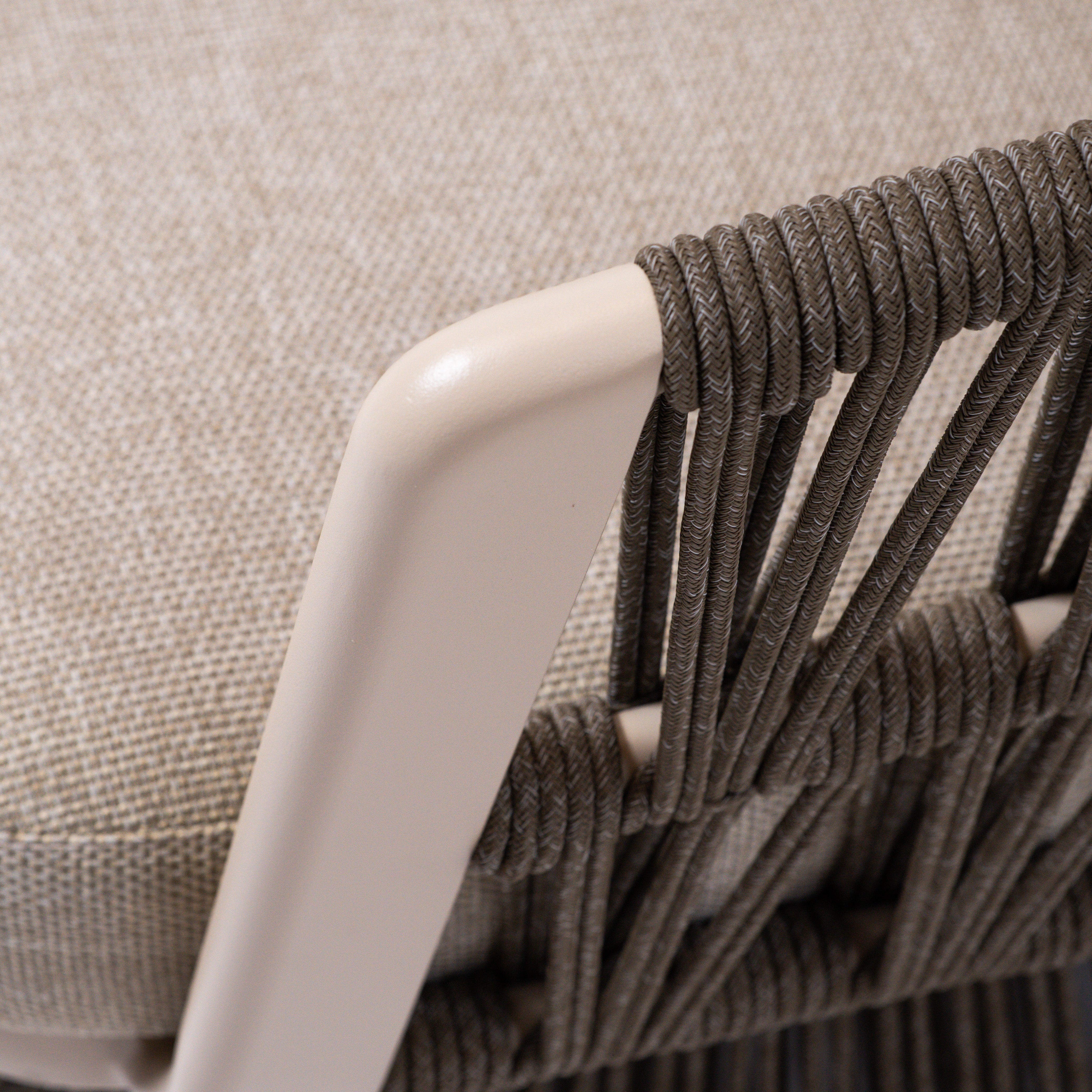 BEACON Marrakech swivel lounge armchair with seat and back cushions, modern design, ideal for stylish living spaces.