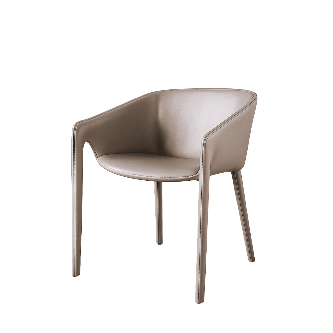 Beige Mycroft Lounge Chair DJ752-1 by BEACON, featuring a modern design with plush upholstery and sleek wooden legs.