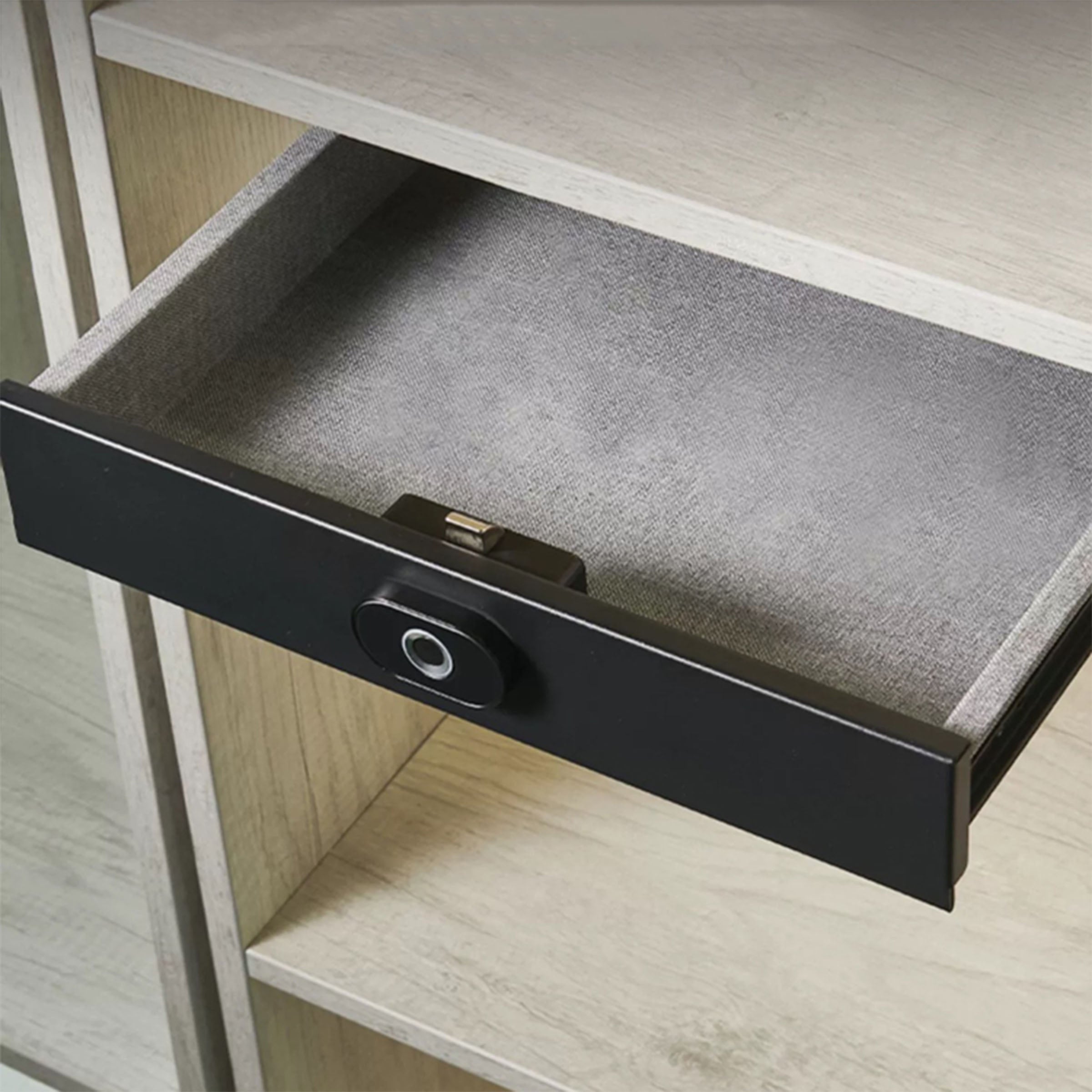 Black portable BEACON Smoker small safe box with password lock, designed for secure storage and easy transport.