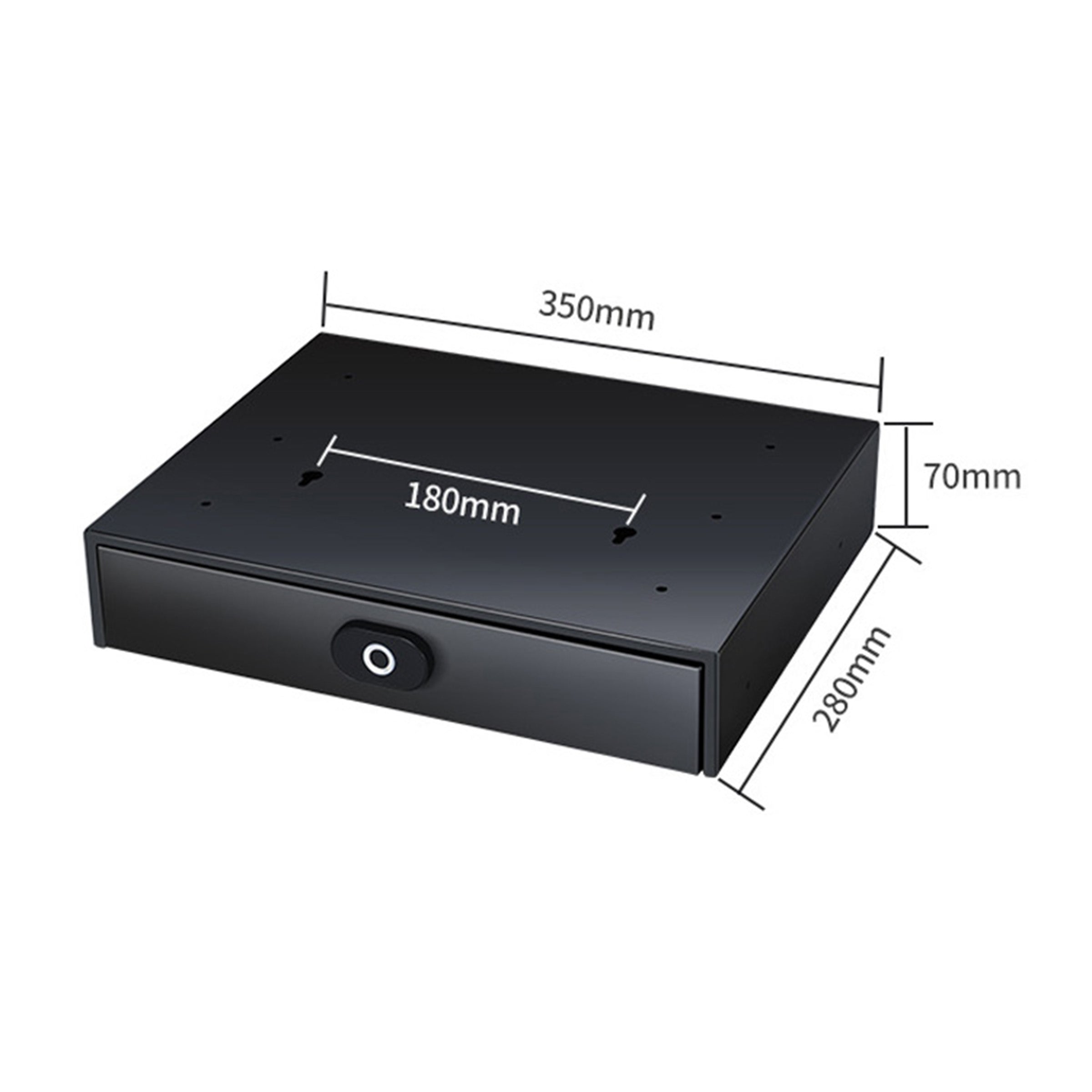 Black portable BEACON Smoker small safe box with password lock, compact design, ideal for secure storage.
