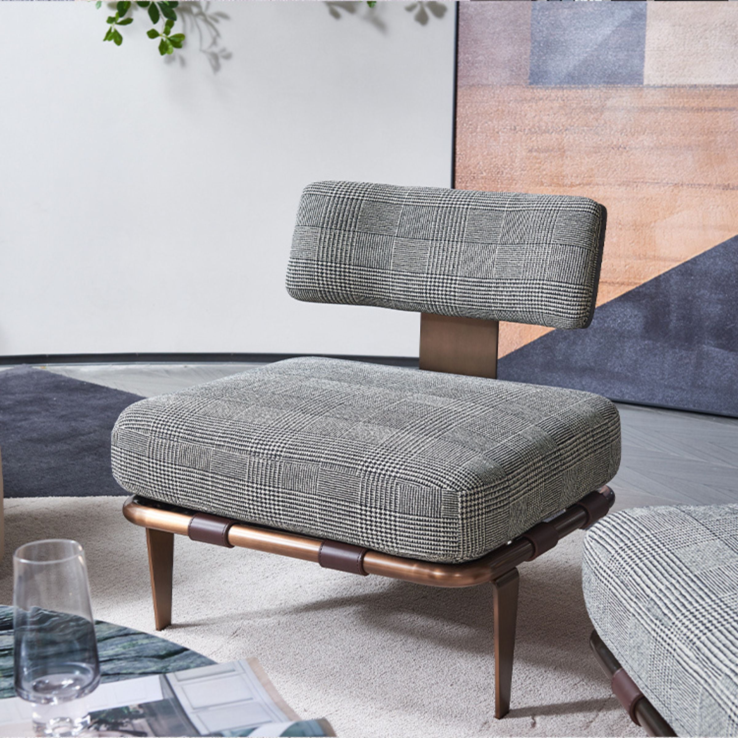 Capri Lounge Chair MLL-A75/BR -  Lounge Chairs - ebarza Furniture UAE | Shop Modern Furniture in Abu Dhabi & Dubai - مفروشات ايبازرا في الامارات | تسوق اثاث عصري وديكورات مميزة في دبي وابوظبي