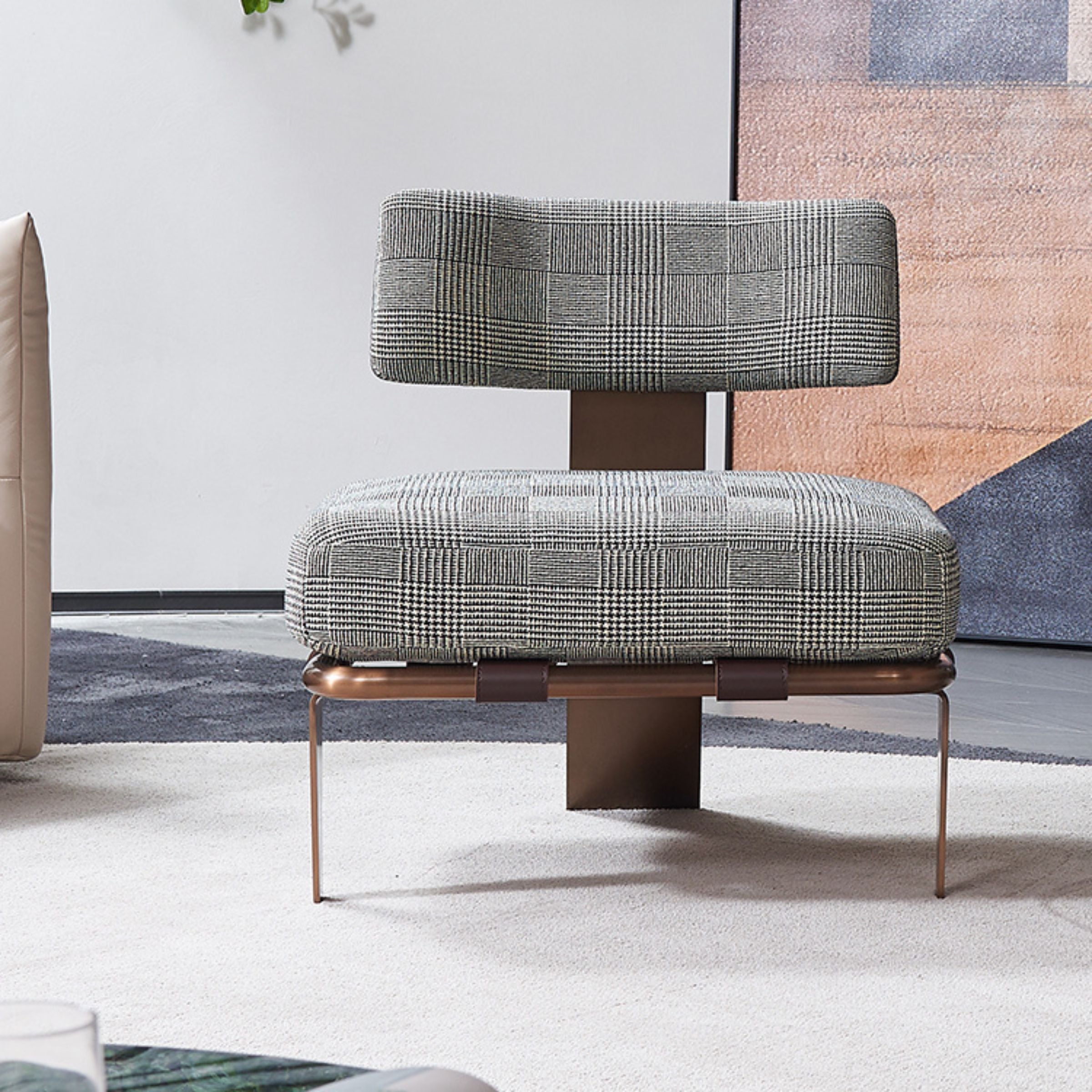 Capri Lounge Chair MLL-A75/BR -  Lounge Chairs - ebarza Furniture UAE | Shop Modern Furniture in Abu Dhabi & Dubai - مفروشات ايبازرا في الامارات | تسوق اثاث عصري وديكورات مميزة في دبي وابوظبي