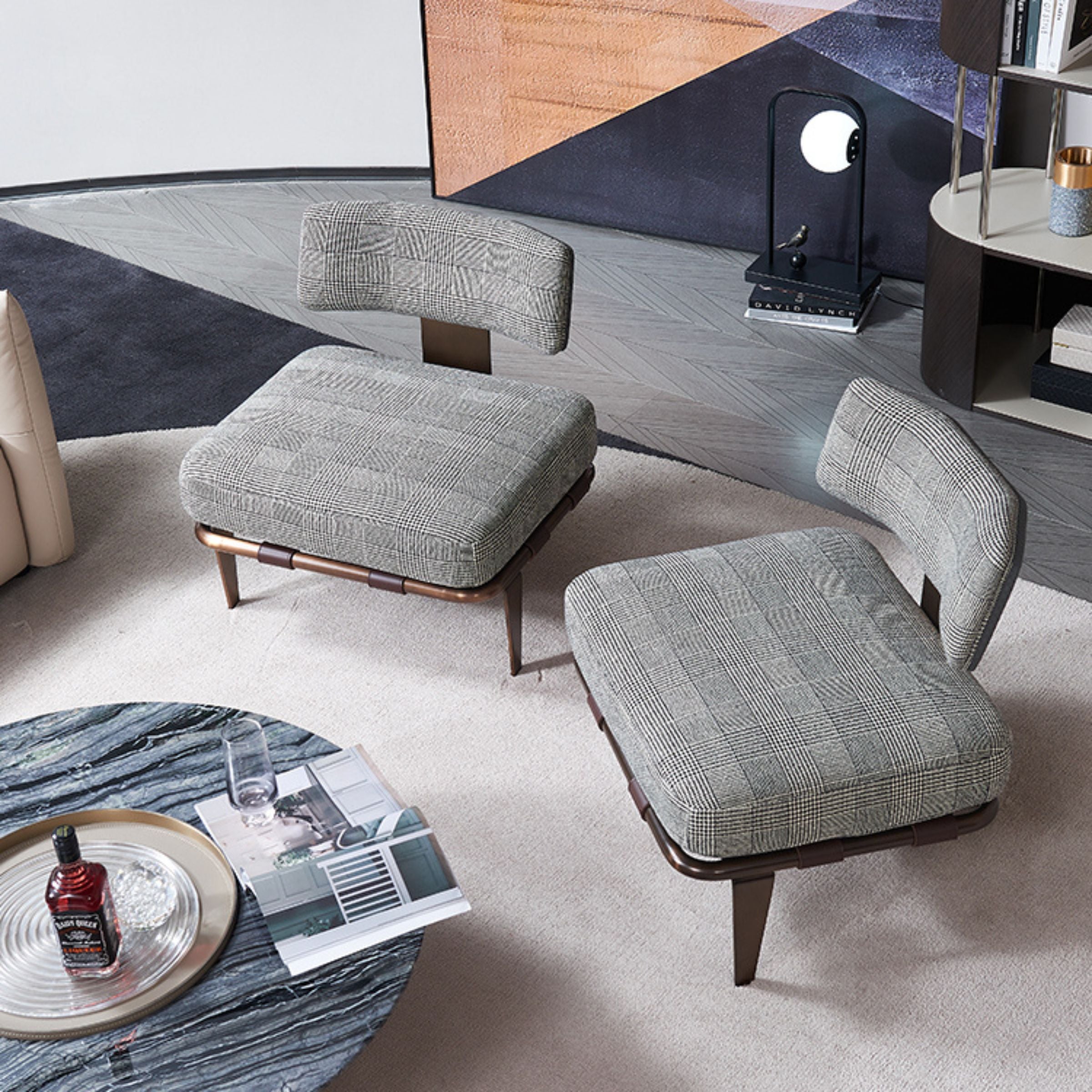 Capri Lounge Chair MLL-A75/BR -  Lounge Chairs - ebarza Furniture UAE | Shop Modern Furniture in Abu Dhabi & Dubai - مفروشات ايبازرا في الامارات | تسوق اثاث عصري وديكورات مميزة في دبي وابوظبي