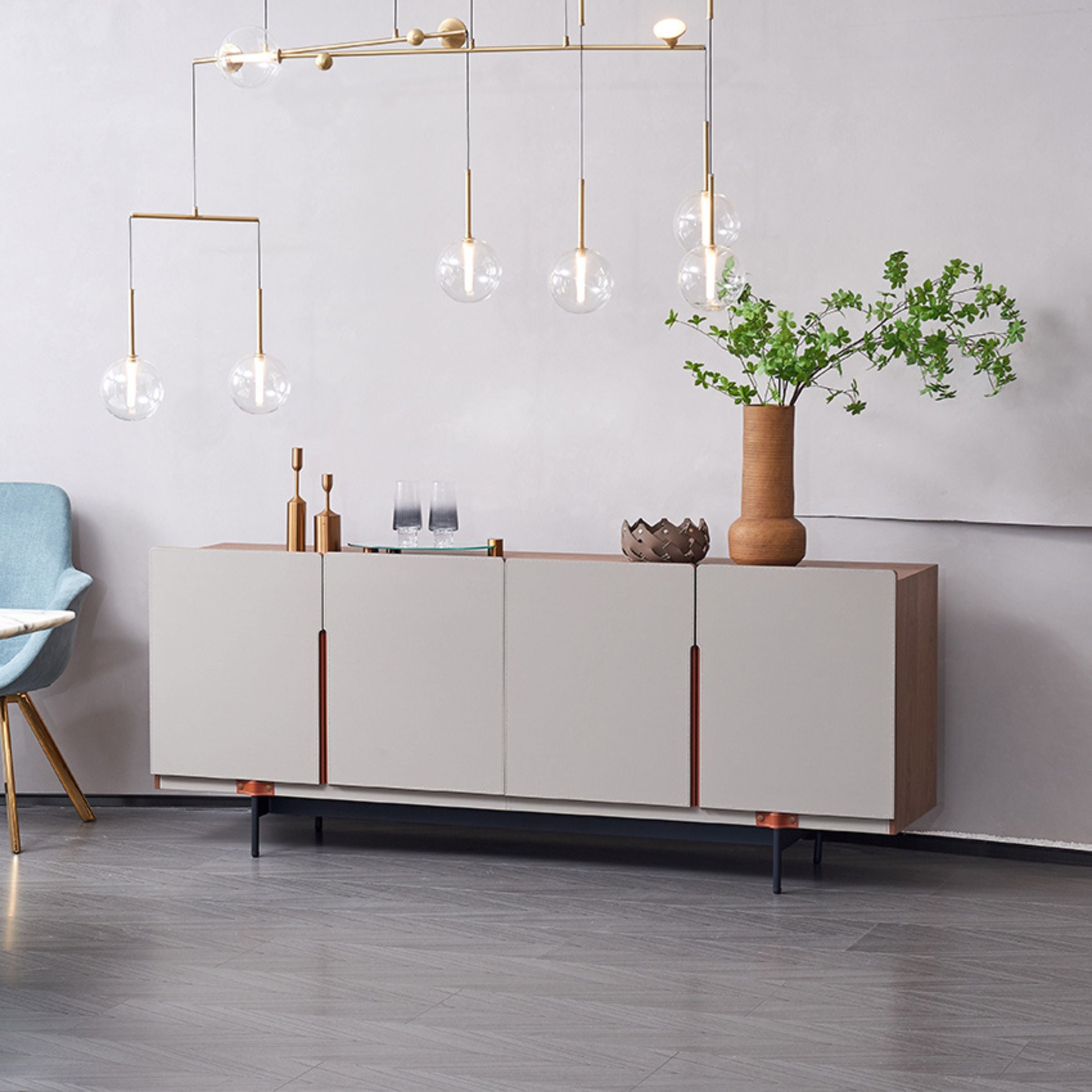 Mycroft Saddle Leather Cabinet MLL-T07 -  Storage/TV Unites - ebarza Furniture UAE | Shop Modern Furniture in Abu Dhabi & Dubai - مفروشات ايبازرا في الامارات | تسوق اثاث عصري وديكورات مميزة في دبي وابوظبي