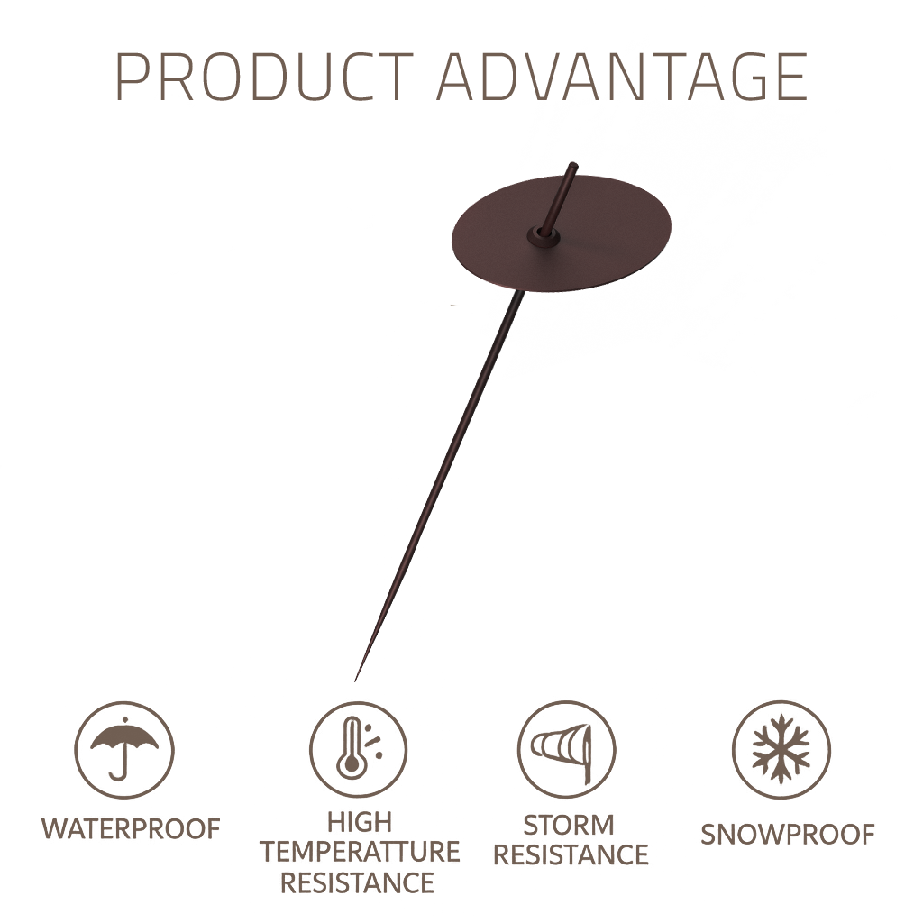 Beacon Priky outdoor lamp in coffee finish, stylish outdoor lighting fixture with a modern design and durable construction.