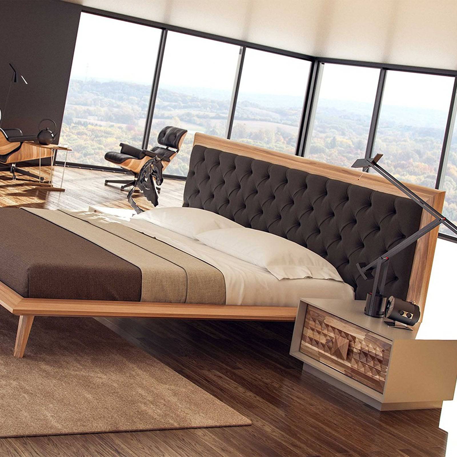 Prizma Bedstead Prizma001-Bed -  Bedsteads | سرير بريزما - ebarza Furniture UAE | Shop Modern Furniture in Abu Dhabi & Dubai - مفروشات ايبازرا في الامارات | تسوق اثاث عصري وديكورات مميزة في دبي وابوظبي