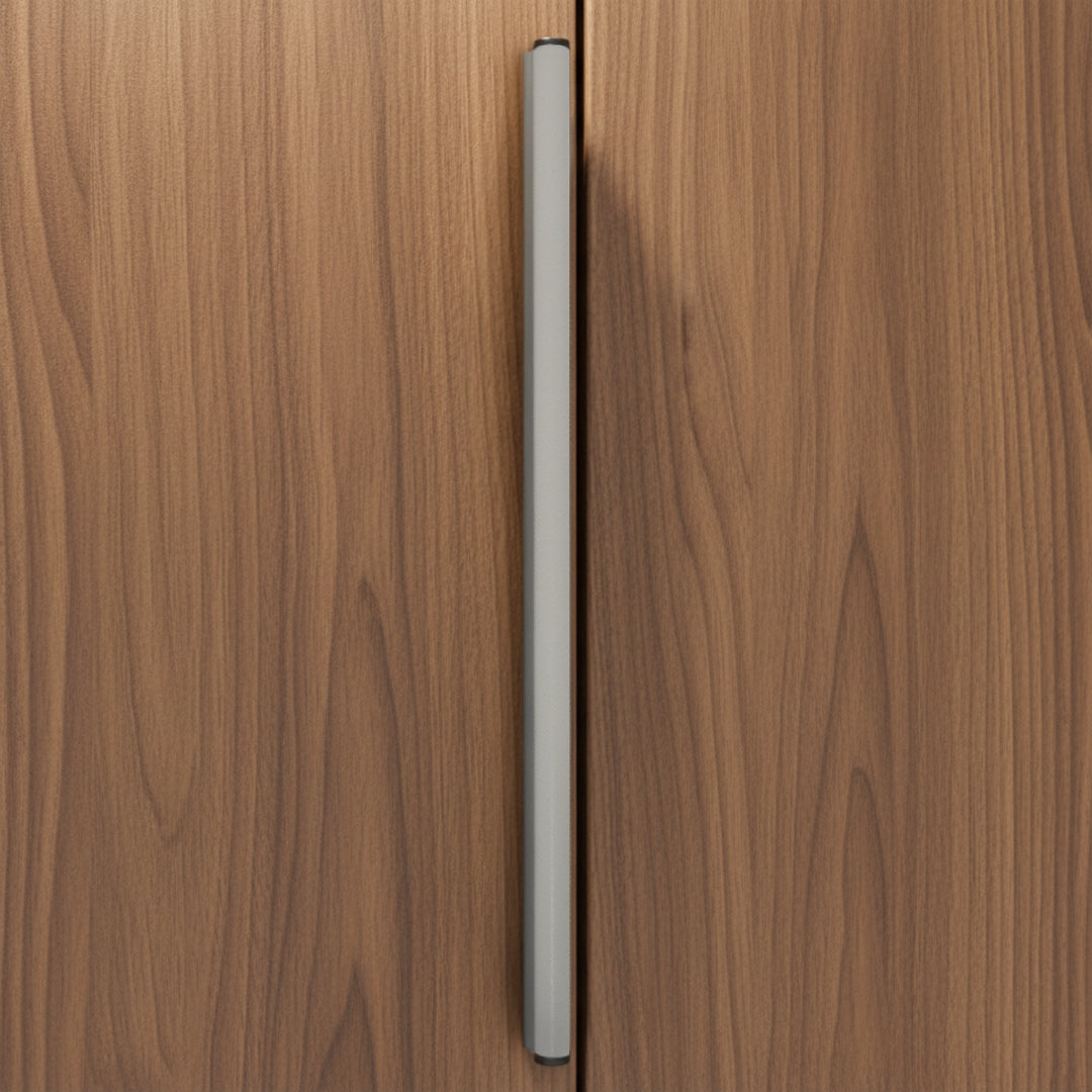 BEACON grey leather door pull handle 2167-600mm, stylish and durable leather door handle for modern interiors.