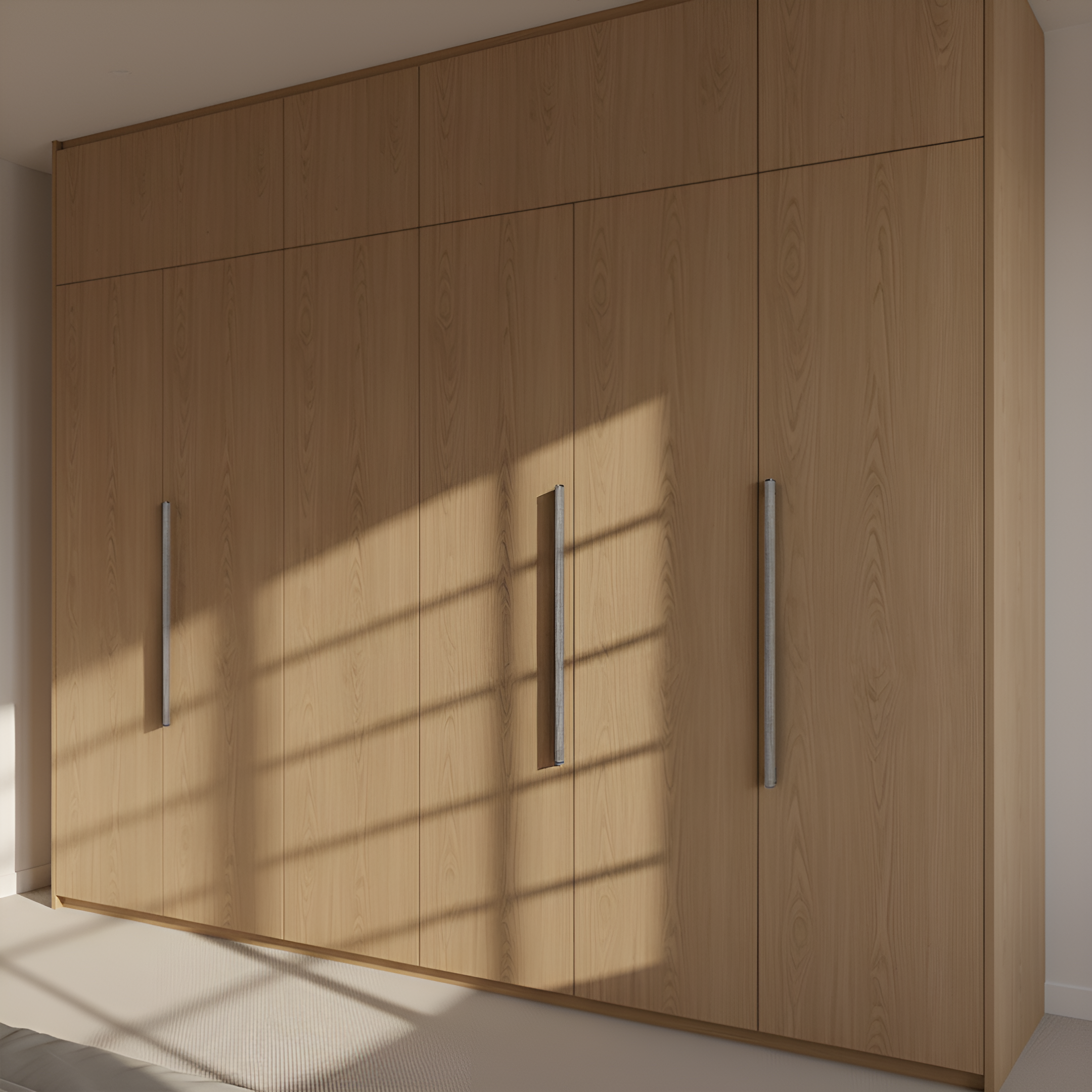 Light grey fabric pull handle for doors, 600mm length, by Beacon, ideal for modern interior door hardware.