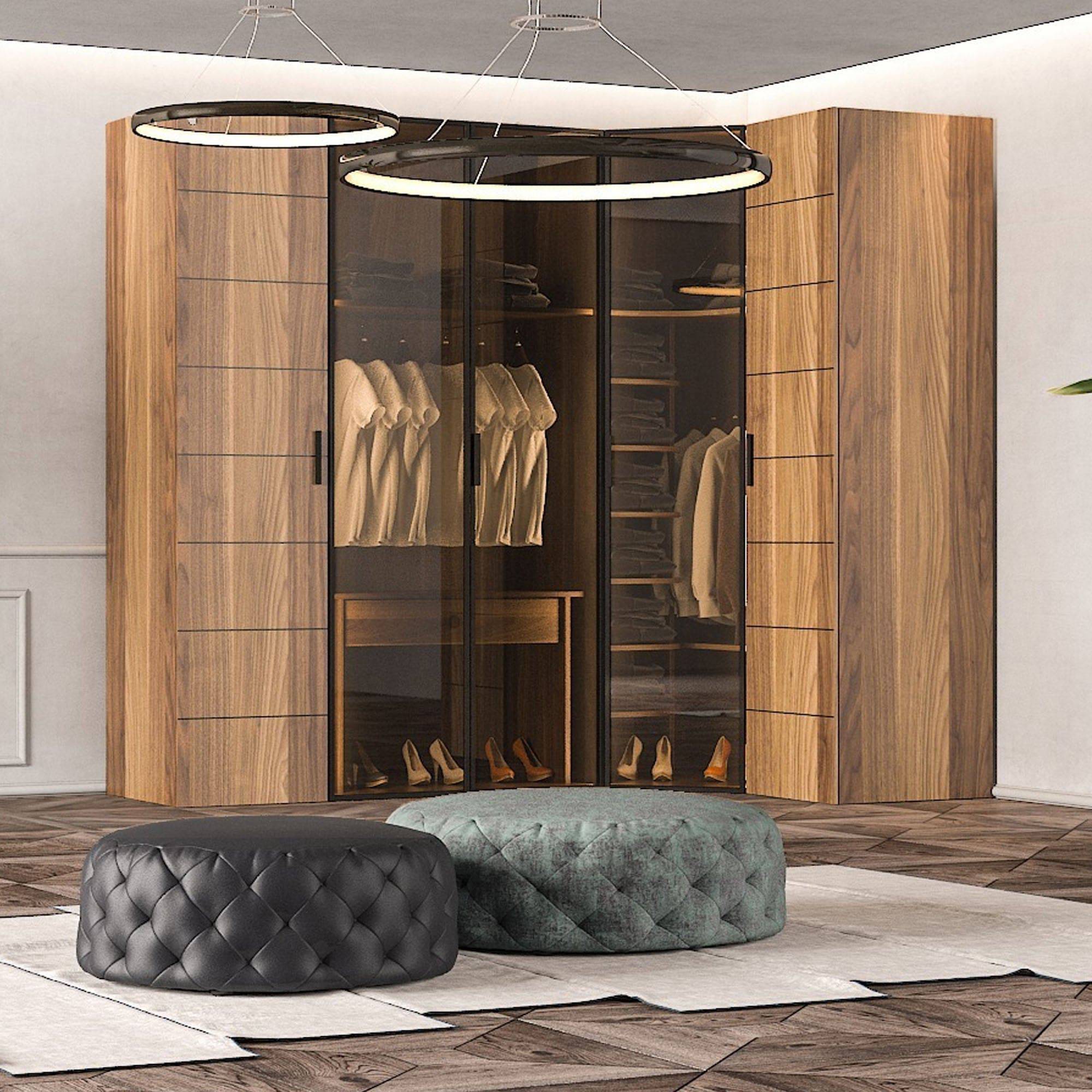 Puzzle Corner Module Cabinet With Led Puzzle-Corner -  Cabinets - ebarza Furniture UAE | Shop Modern Furniture in Abu Dhabi & Dubai - مفروشات ايبازرا في الامارات | تسوق اثاث عصري وديكورات مميزة في دبي وابوظبي