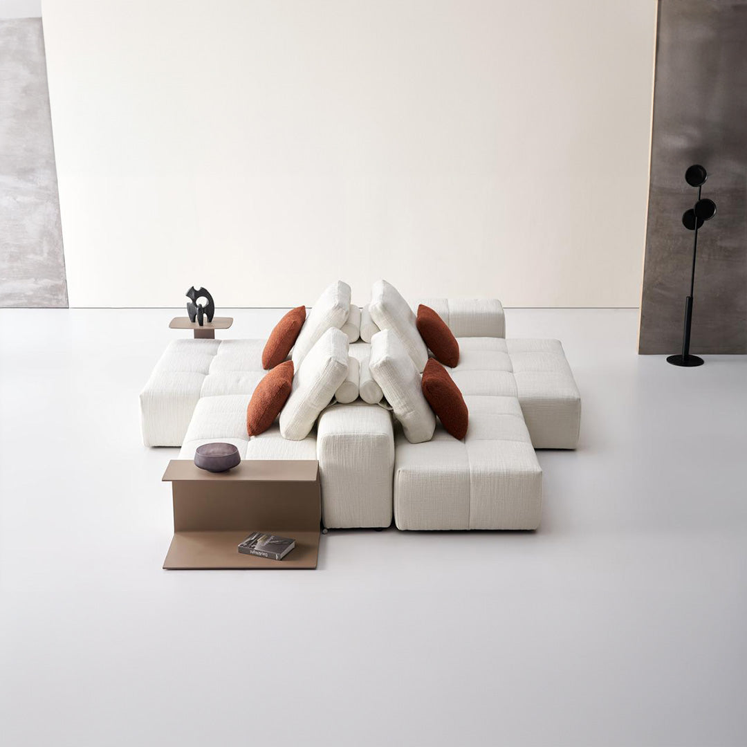 BEACON Puzzle Modular Side Table 80 cm for sofas, featuring a modern design with interlocking sections and a sleek finish.