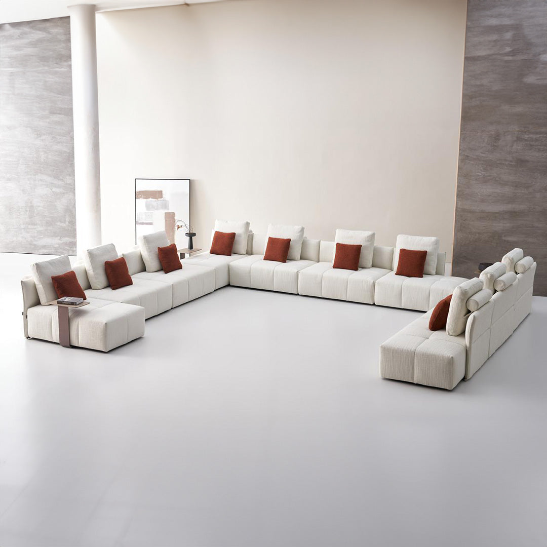 Bronze Puzzle Modular Side Table by BEACON for sofas, featuring a geometric, stackable design with a sleek modern look.