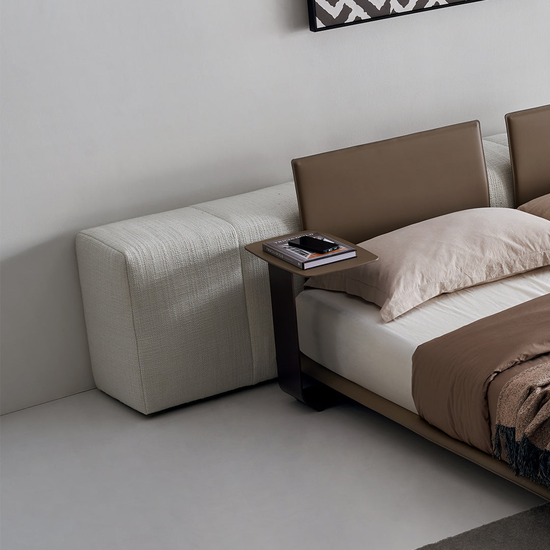 BEACON Puzzle Modular Side Table in bronze, designed for sofas, with a sleek, geometric modular design and smooth surface.