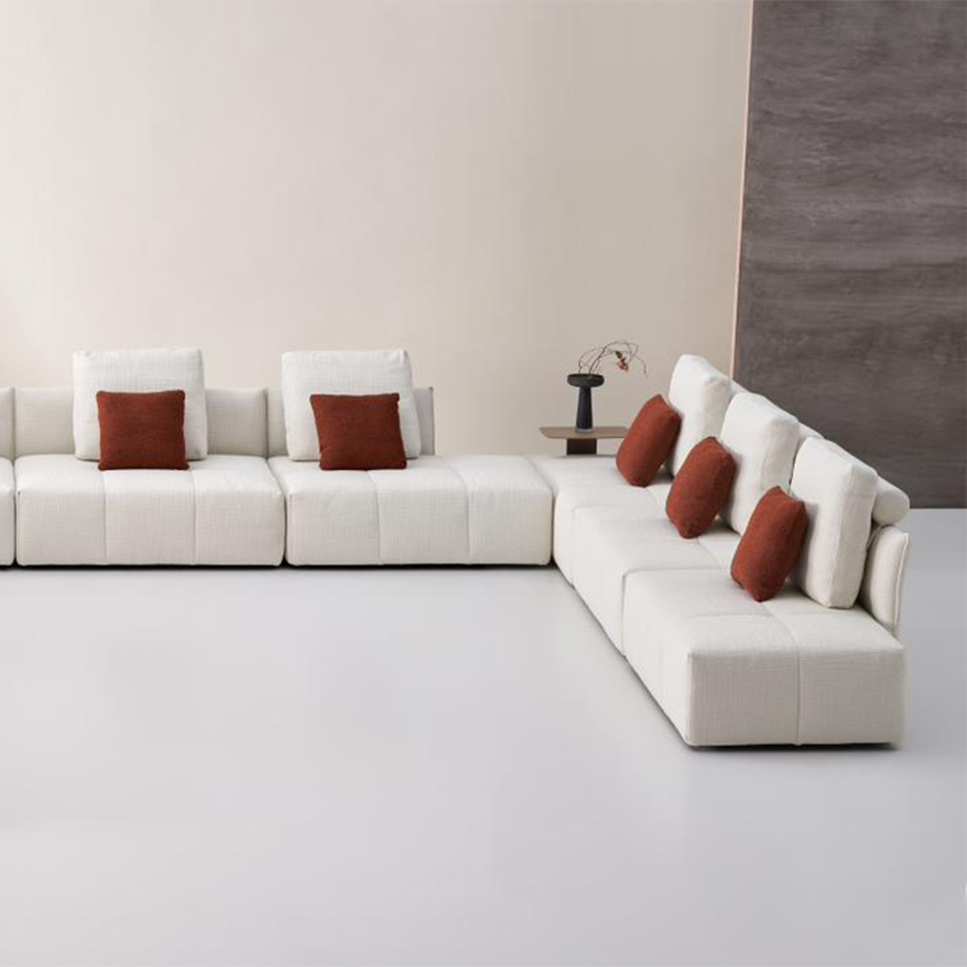 Small BEACON Puzzle Modular 2-Seater Sofa in modern design, featuring a versatile and compact seating arrangement.