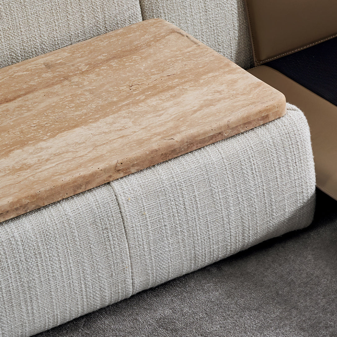 BEACON Puzzle Modular Stone Big Side Table for sofas, featuring a modern stone design and versatile modular construction.