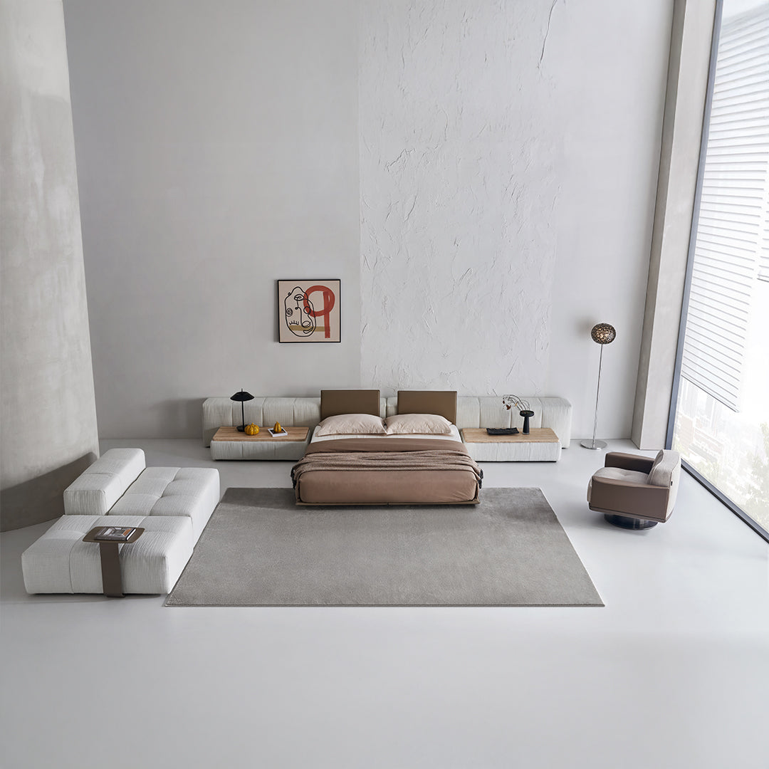 BEACON Puzzle Modular Stone Big Side Table for sofas, featuring a modern, textured stone design perfect for living room decor.