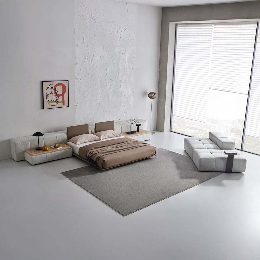Beacon Puzzle Modular Stone Big Side Table for sofas, featuring a modern stone design and versatile modular construction.
