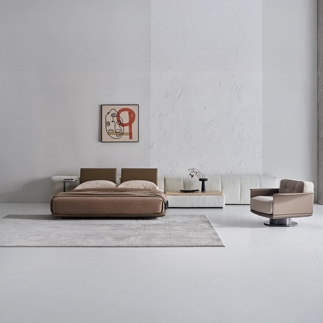BEACON Puzzle Modular Stone Big Side Table for sofas, featuring a modern design with stone surfaces and modular construction.