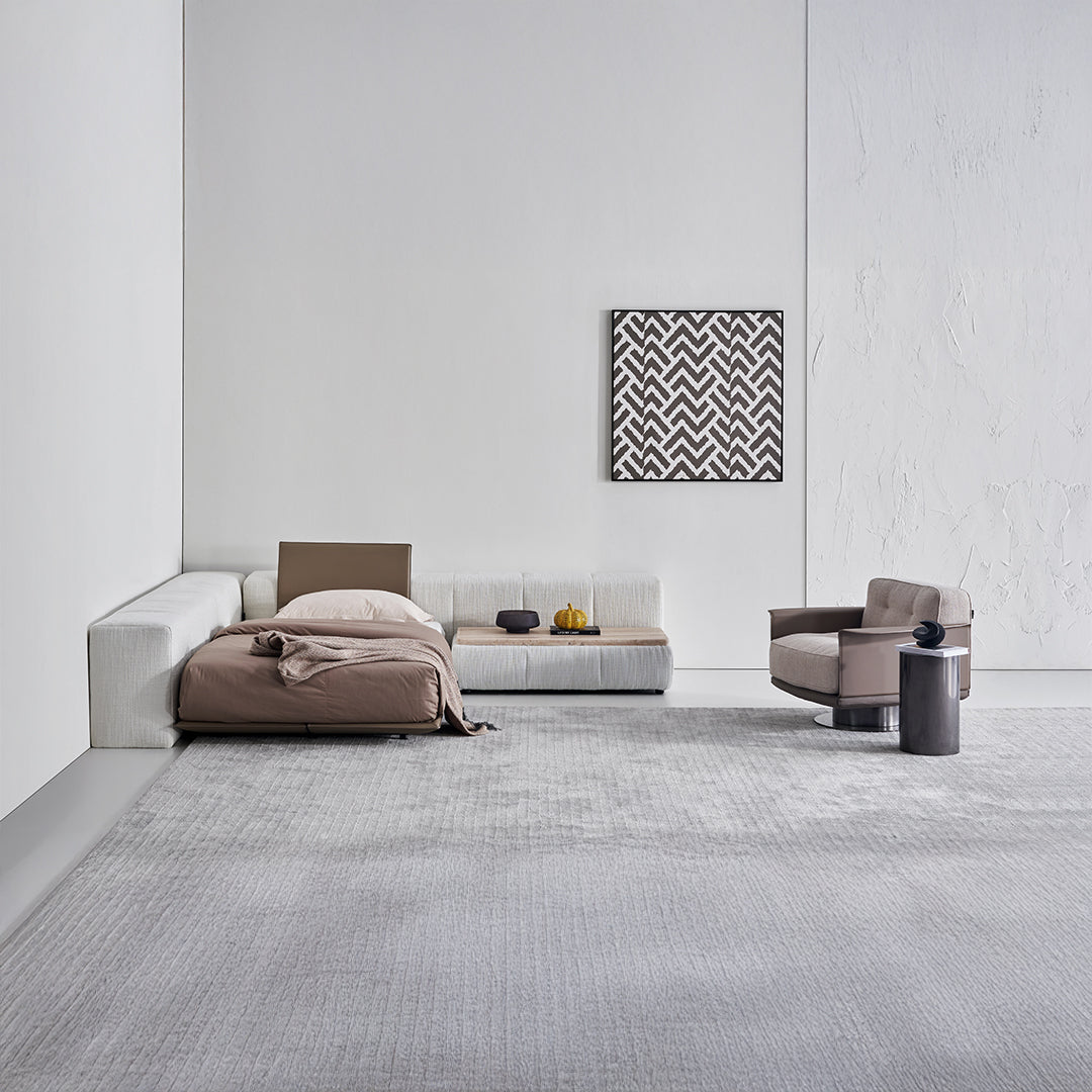 BEACON Puzzle Modular Stone Big Side Table for sofas, modern design with a textured stone finish, versatile and functional furniture piece.