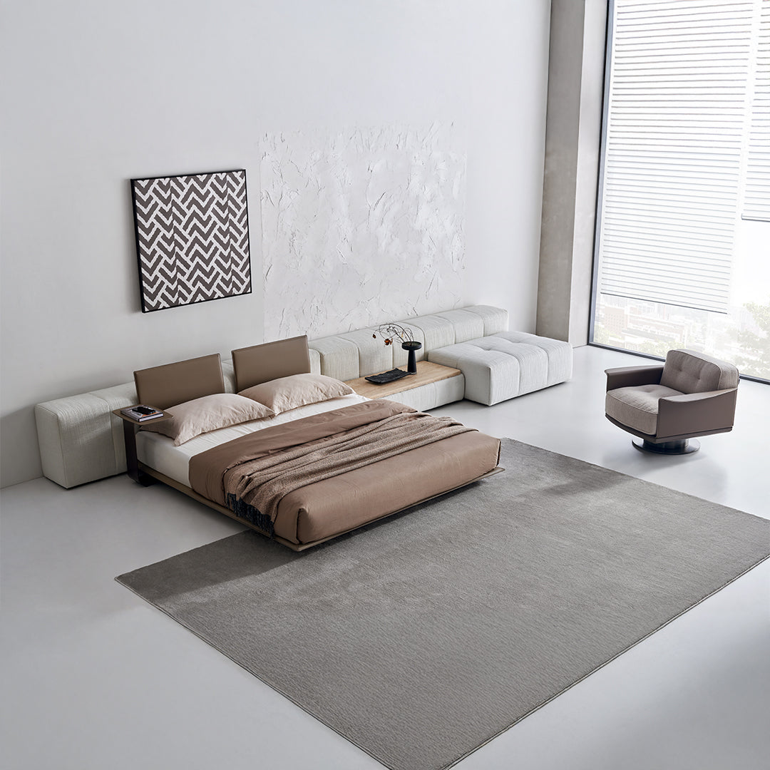 Puzzle Suspended Bed Base with 2 backrest - SF080 -  Bedsteads - ebarza Furniture UAE | Shop Modern Furniture in Abu Dhabi & Dubai - مفروشات ايبازرا في الامارات | تسوق اثاث عصري وديكورات مميزة في دبي وابوظبي