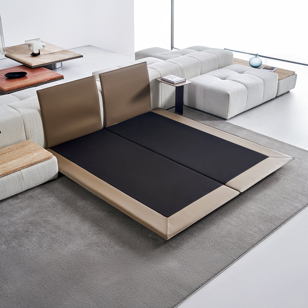 Puzzle Suspended Bed Base with 2 backrest - SF080 -  Bedsteads - ebarza Furniture UAE | Shop Modern Furniture in Abu Dhabi & Dubai - مفروشات ايبازرا في الامارات | تسوق اثاث عصري وديكورات مميزة في دبي وابوظبي