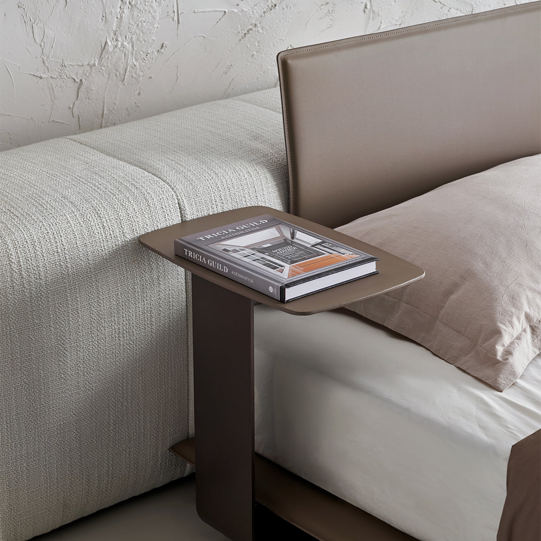 BEACON Puzzle Suspended Single Bed Base with Backrest, modern bedstead in a clean design with a single backrest.