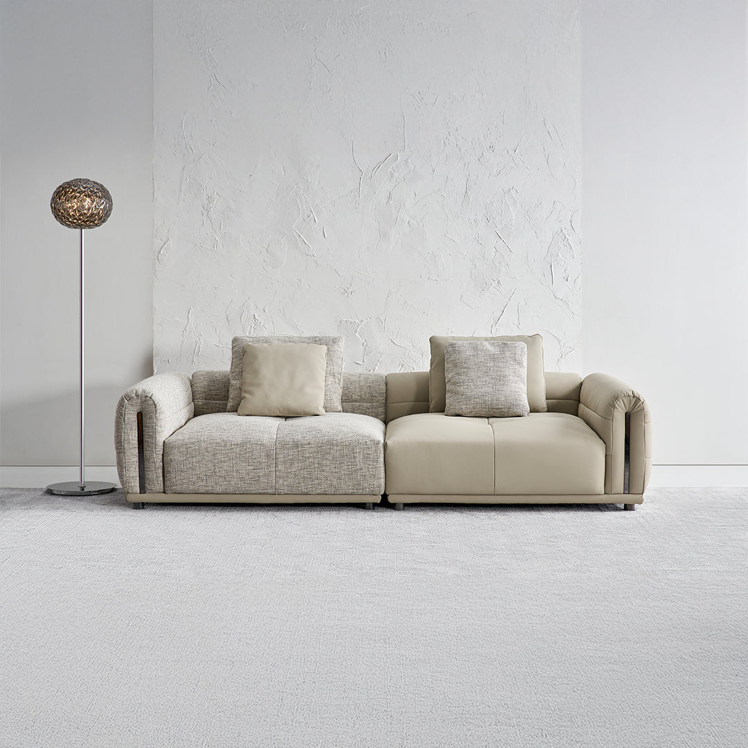 BEACON Quadro single seater modular sofa with right armrest, modern sofa with plush cushions and sleek design.