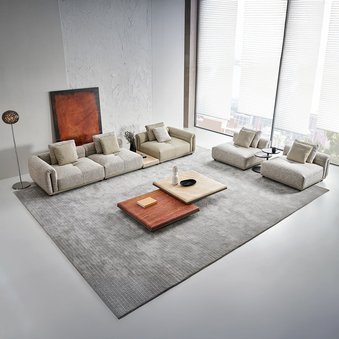 BEACON Quadro single seater without arm modular sofa in modern design, featuring clean lines and neutral upholstery.