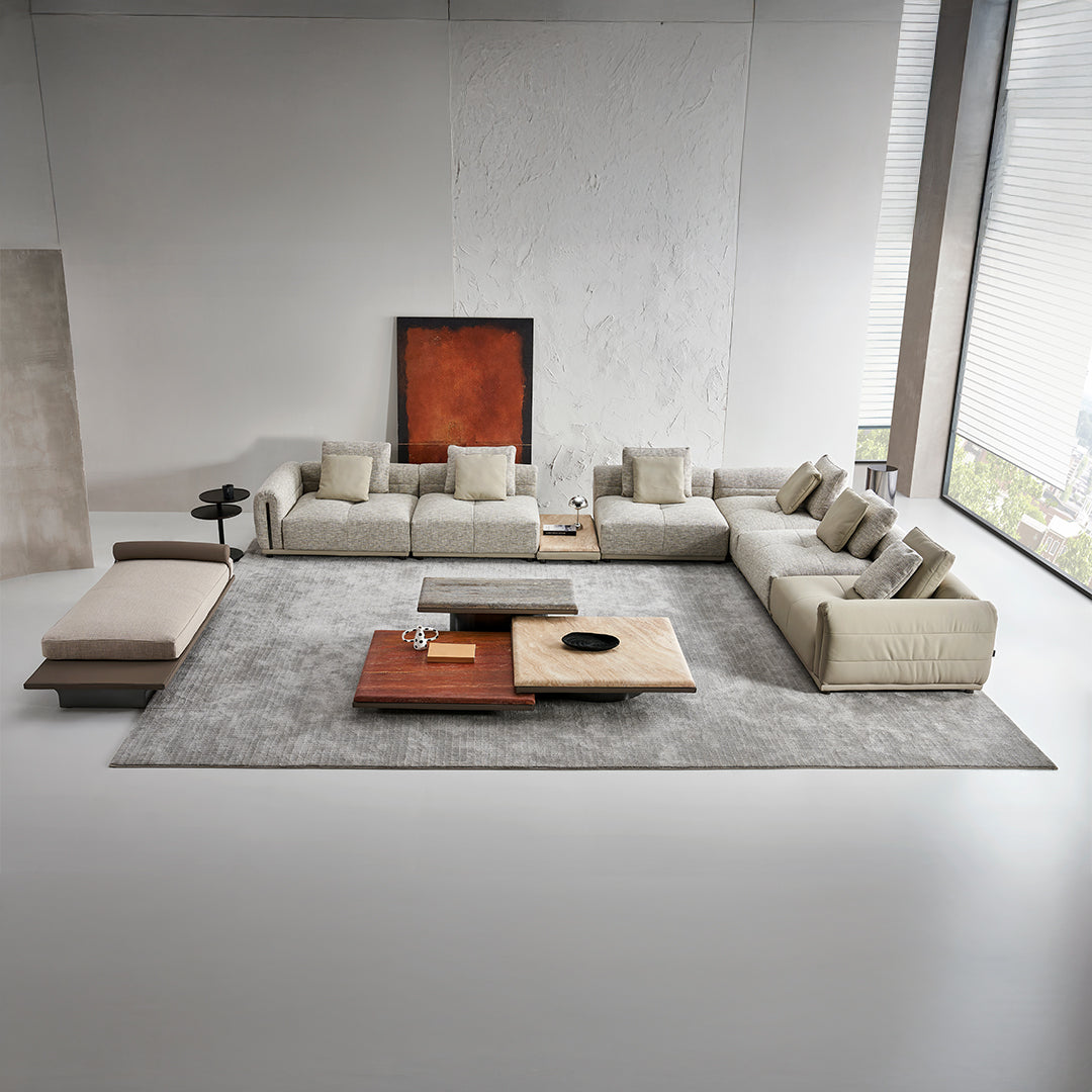 BEACON Quadro single seater modular sofa without arm, modern design, ideal for contemporary living spaces.