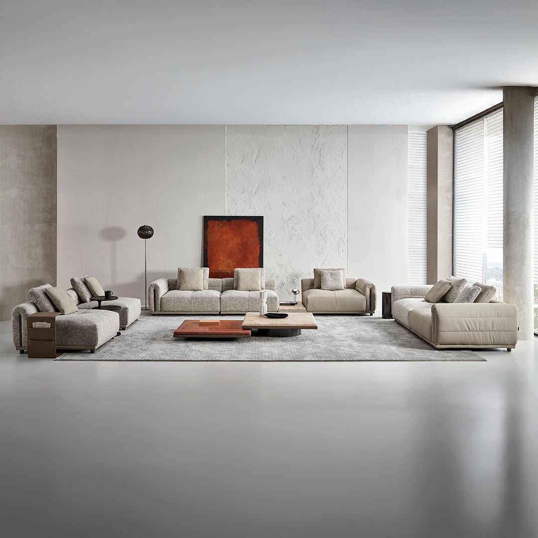BEACON Quadro single seater modular sofa without arm, modern C-SF093 style, fabric upholstery, comfortable and stylish seating