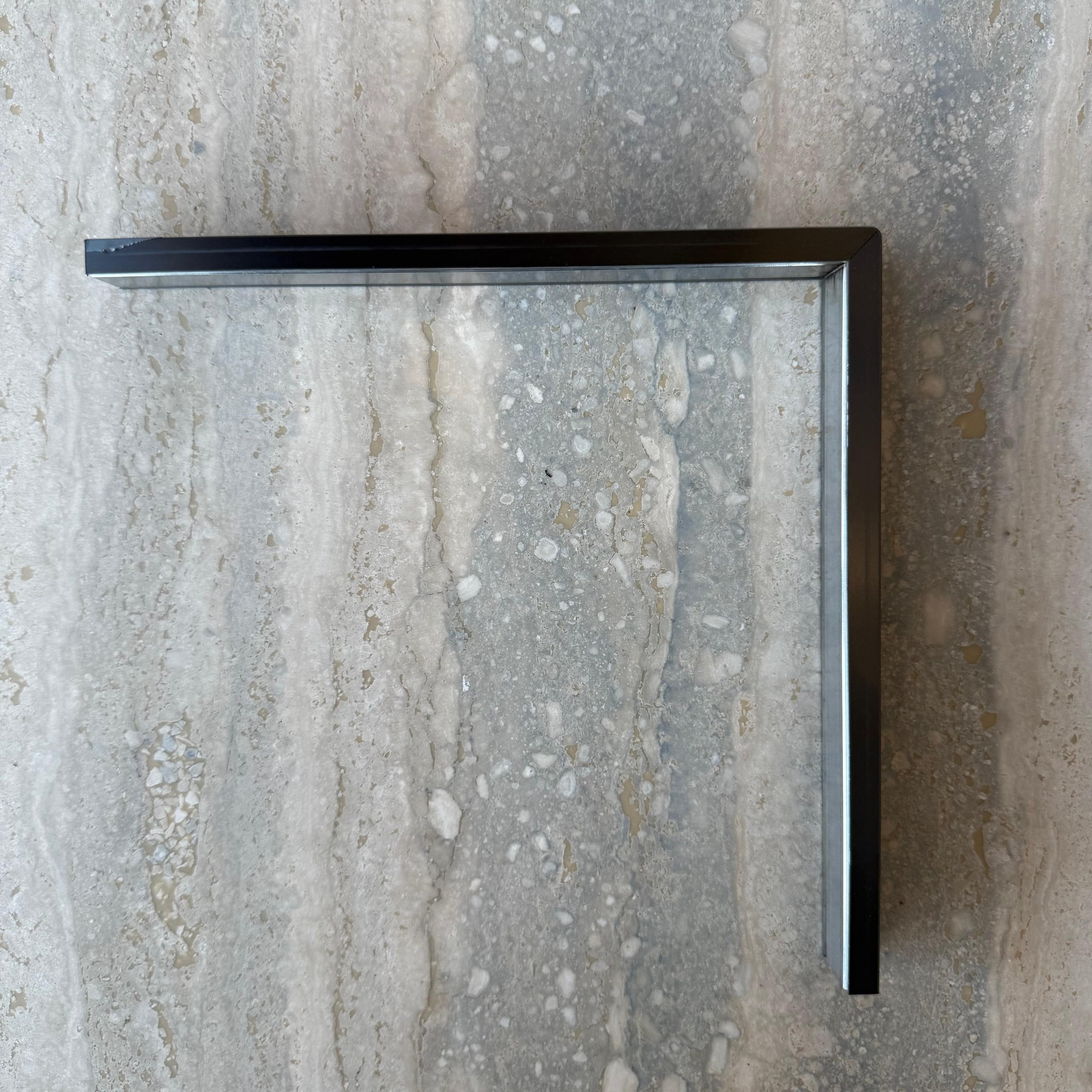 Black R0 2.5cm curved external right corner accessory for wall panels, designed by BEACON for seamless corner finishing.