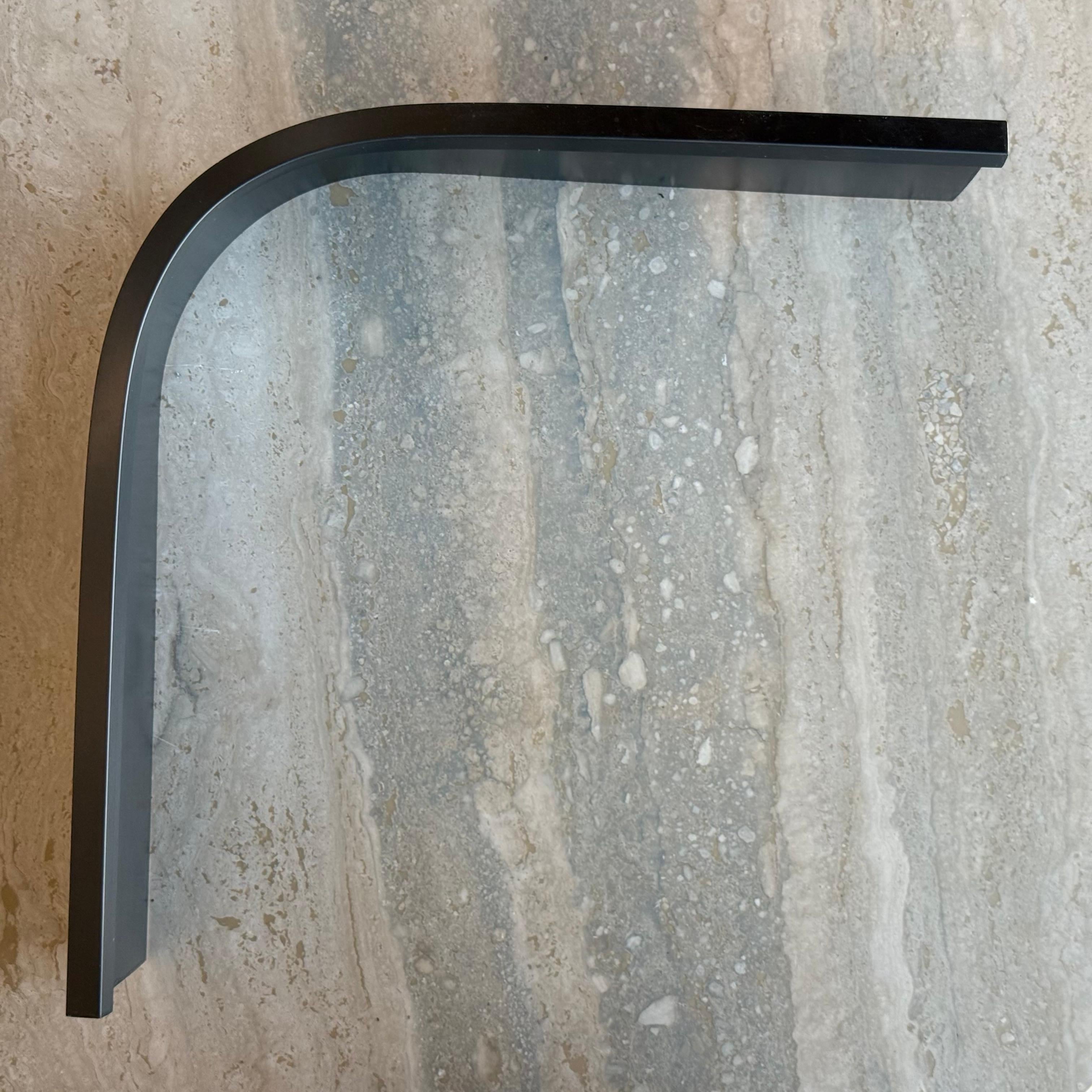 Black R100 10cm internal corner skirting accessory by BEACON, designed for wall panels and profiles.