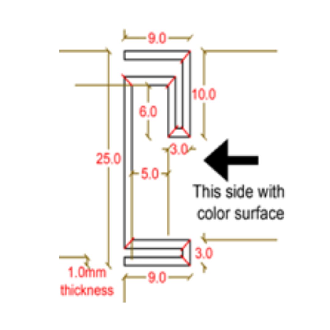 Black R100-304SS internal corner skirting accessory for wall panels, designed by BEACON, made of durable stainless steel.