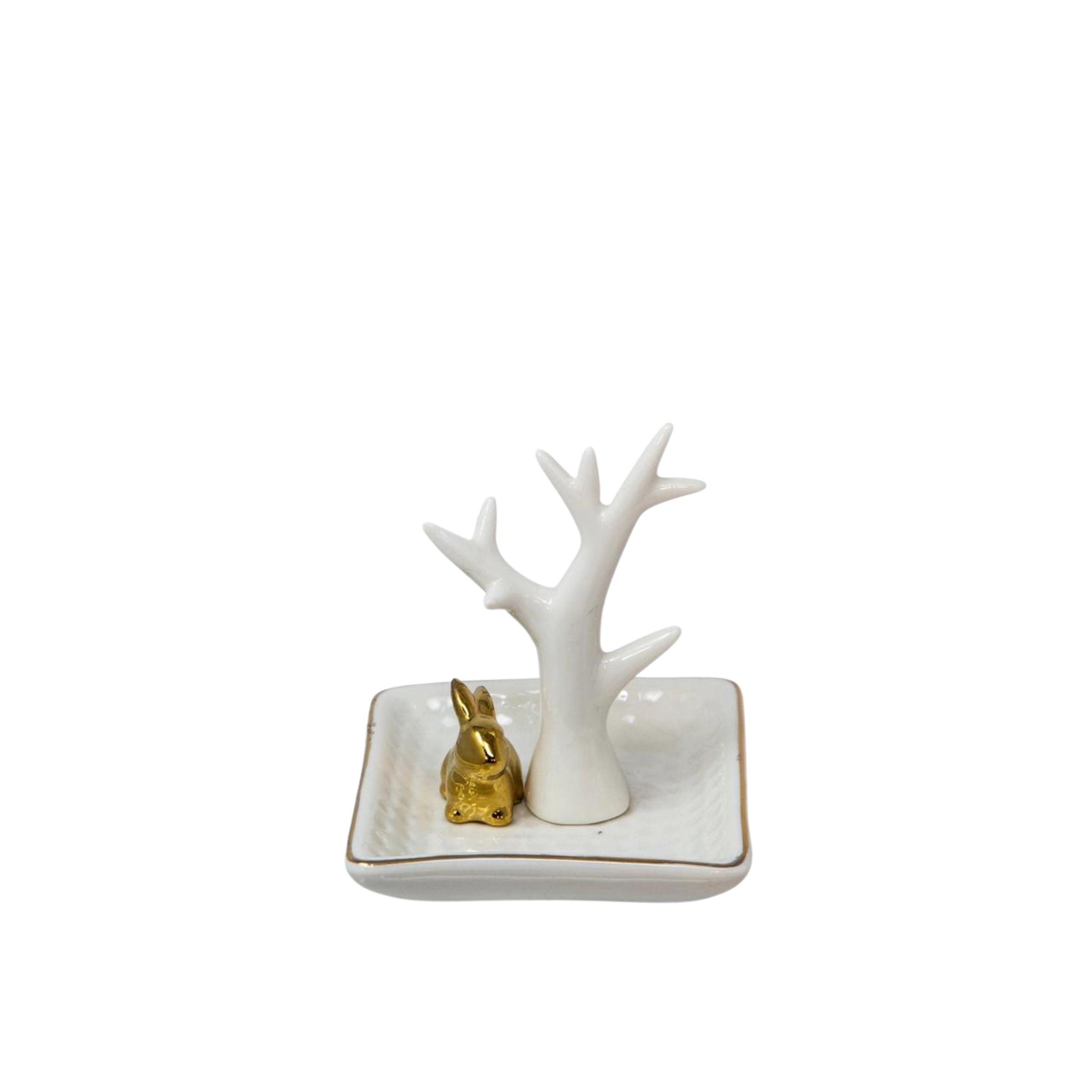 Rabbit Ring Holder - Porcelain 12391-06 -  Home Decor Figurines | حامل خاتم الأرنب - بورسلين - ebarza Furniture UAE | Shop Modern Furniture in Abu Dhabi & Dubai - مفروشات ايبازرا في الامارات | تسوق اثاث عصري وديكورات مميزة في دبي وابوظبي